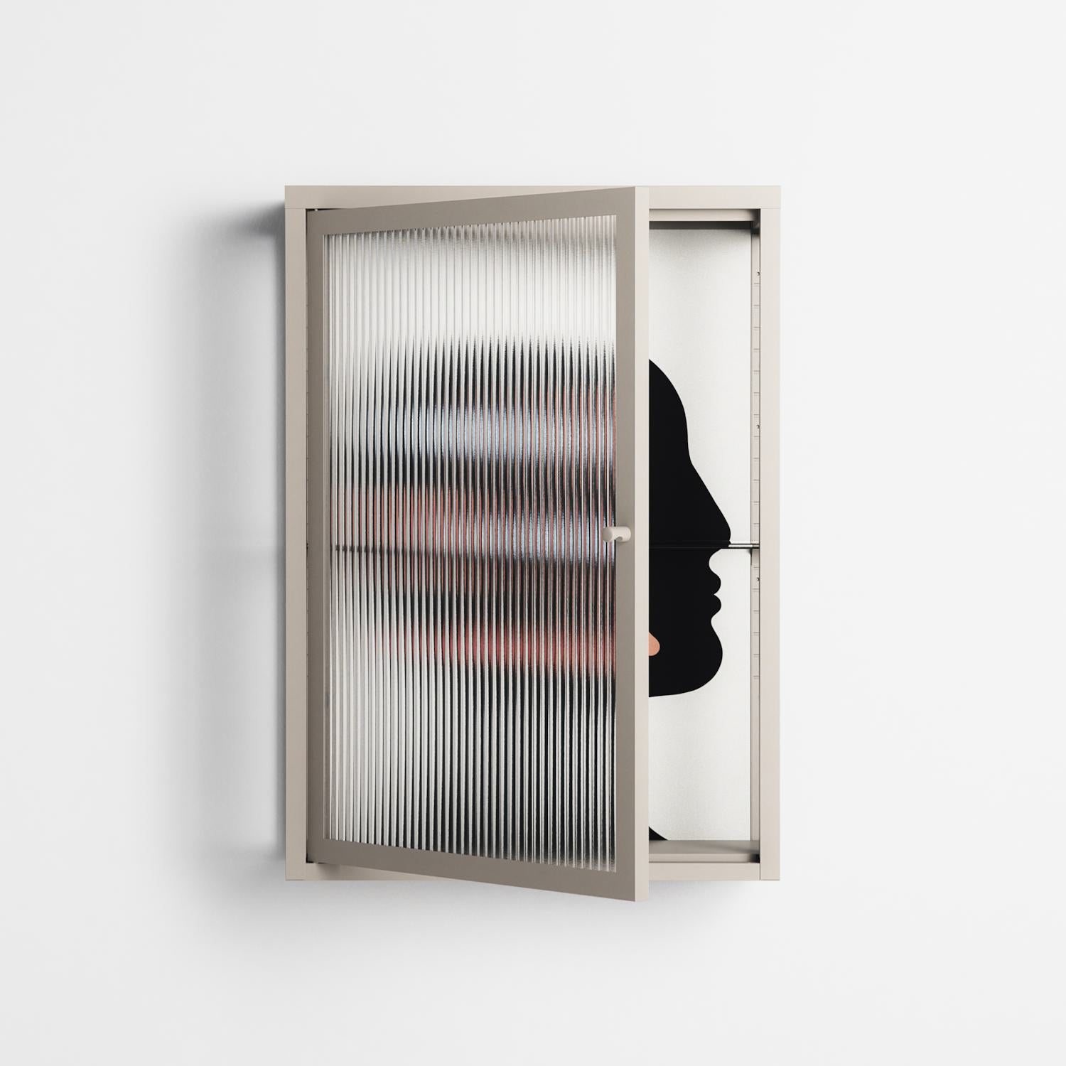 Désordre_Intérieur - Wall Cabinet - David Vanadia - Pebble - Reeded glass