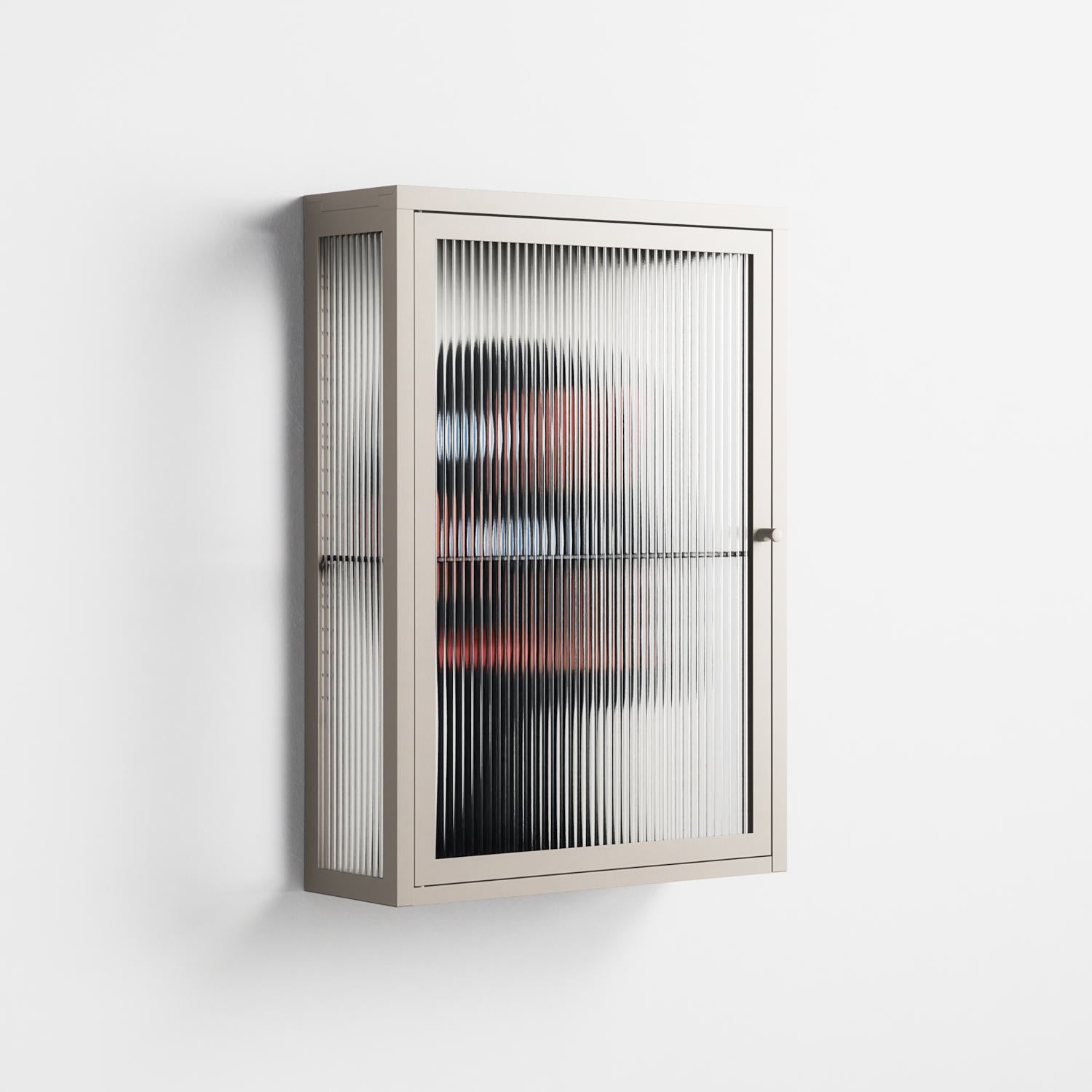 Désordre_Intérieur - Wall Cabinet - David Vanadia - Pebble - Reeded glass