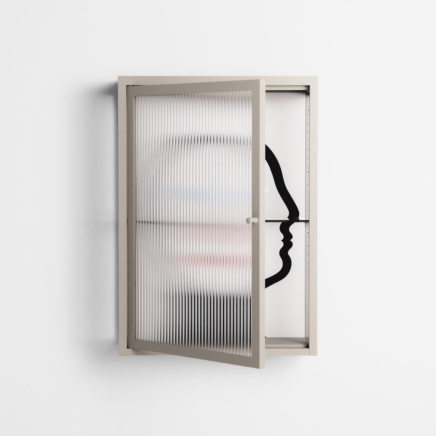 En_Suspend - Wall Cabinet - David Vanadia - Pebble - Reeded glass