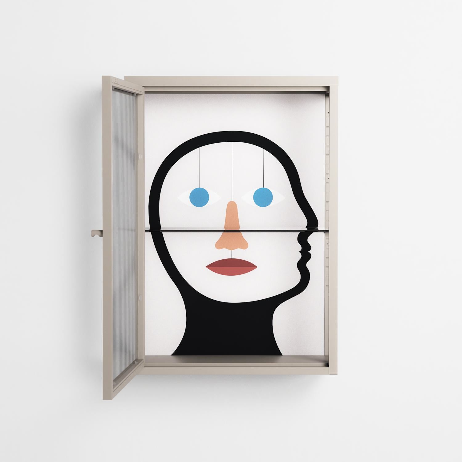 En_Suspend - Wall Cabinet - David Vanadia - Pebble - Reeded glass