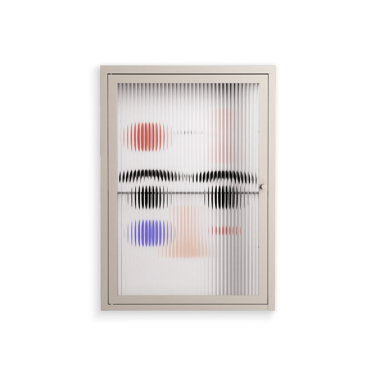 Équilibré - Wall Cabinet - David Vanadia - Pebble - Reeded glass