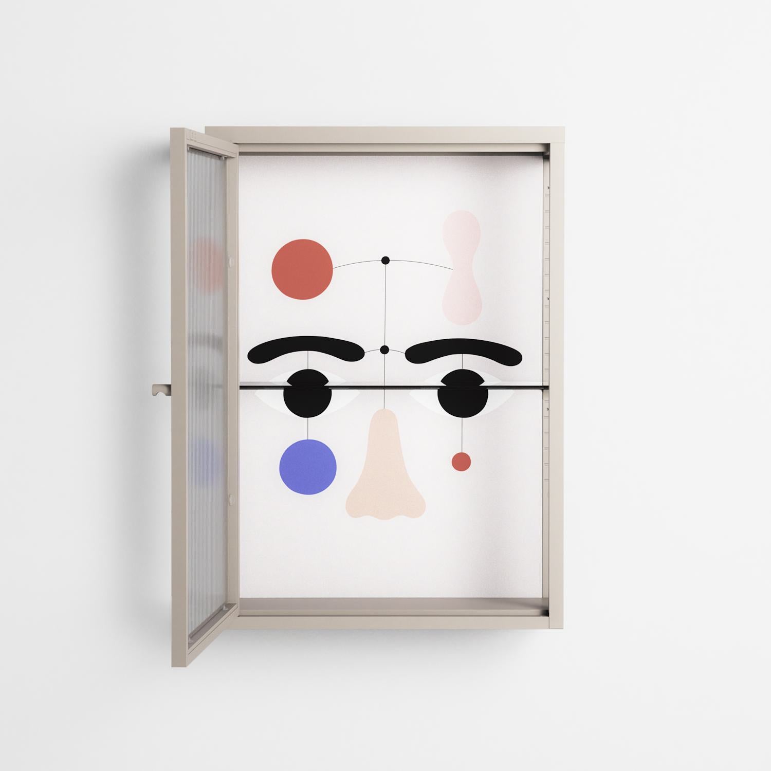 Équilibré - Wall Cabinet - David Vanadia - Pebble - Reeded glass