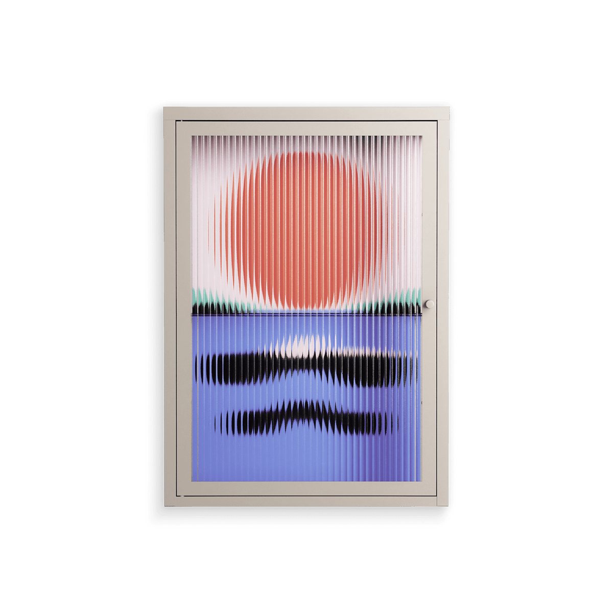 Immergé - Wall Cabinet - David Vanadia - Pebble - Reeded glass