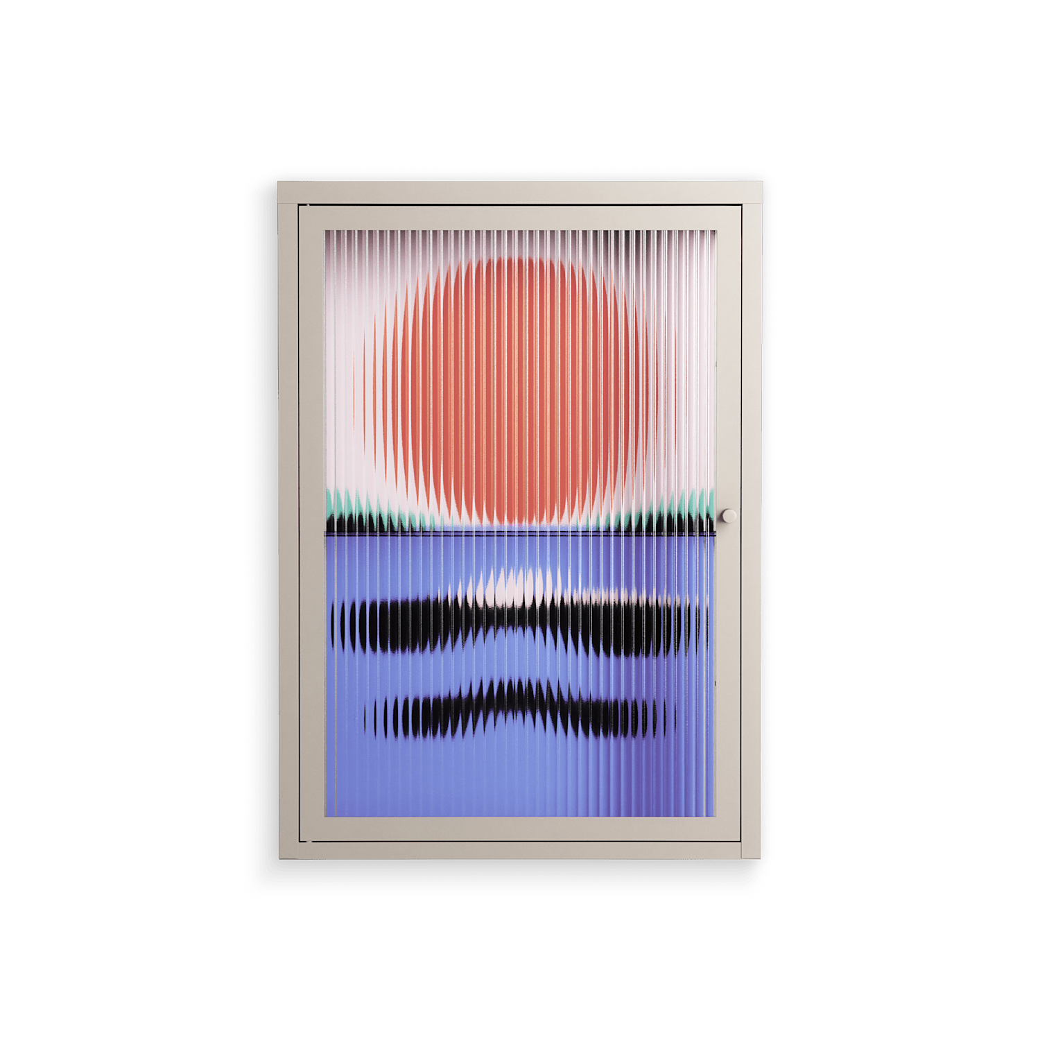 Immergé - Wall Cabinet - David Vanadia - Pebble - Reeded glass