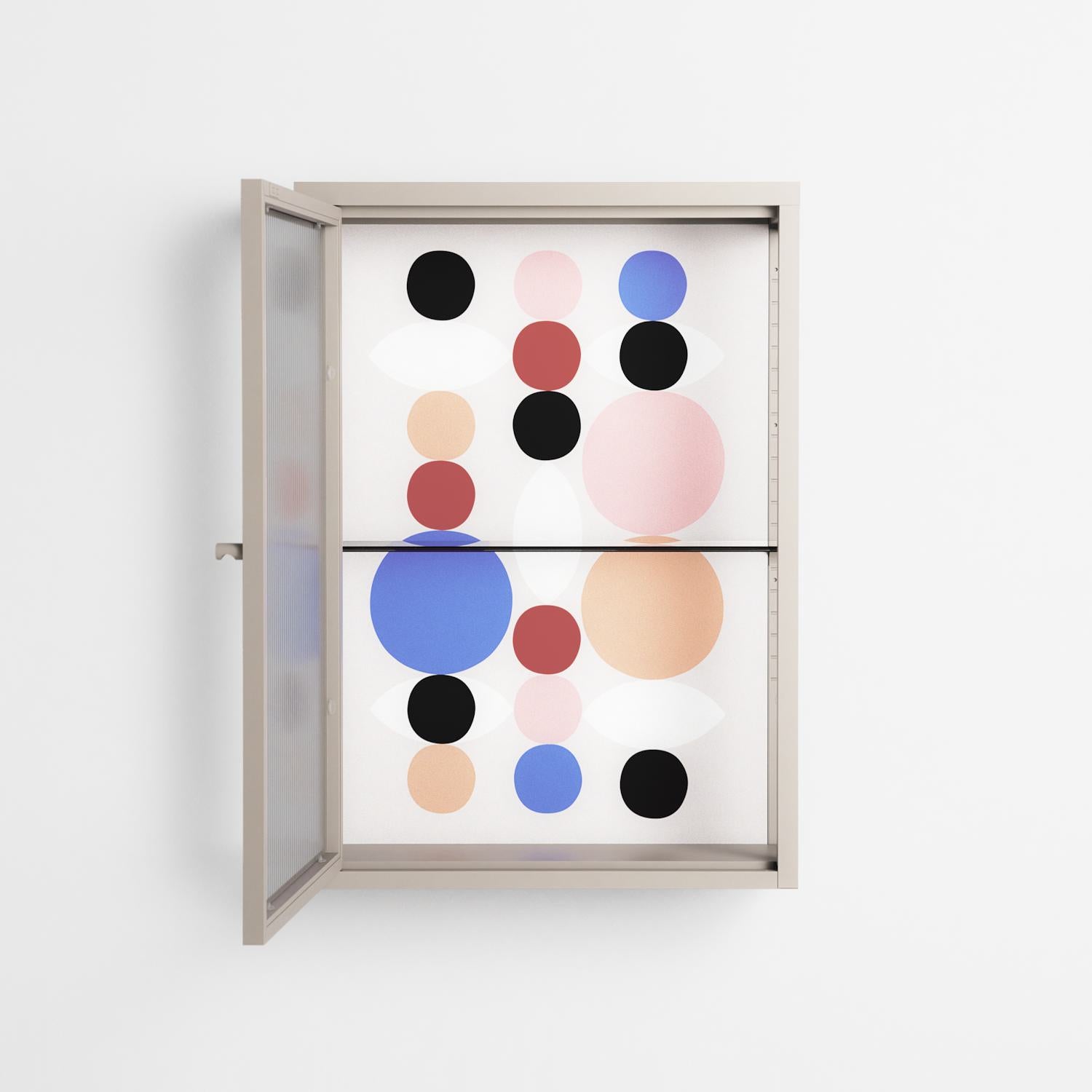 Pattern - Wall Cabinet - David Vanadia - Pebble - Reeded glass