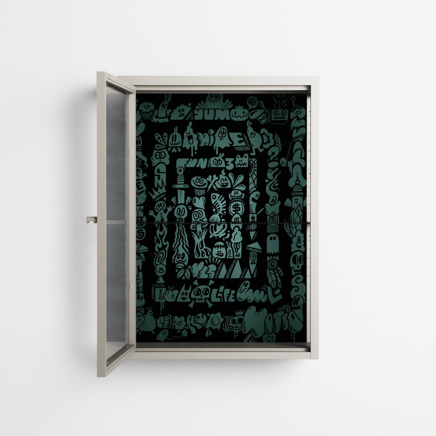 Optical Delusion - Wall Cabinet - Craig Watkins - Pebble - Reeded glass
