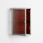 Wottosque Red - Wall Cabinet - Craig Watkins - Pebble - Reeded glass