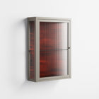 Wottosque Red - Wall Cabinet - Craig Watkins - Pebble - Reeded glass
