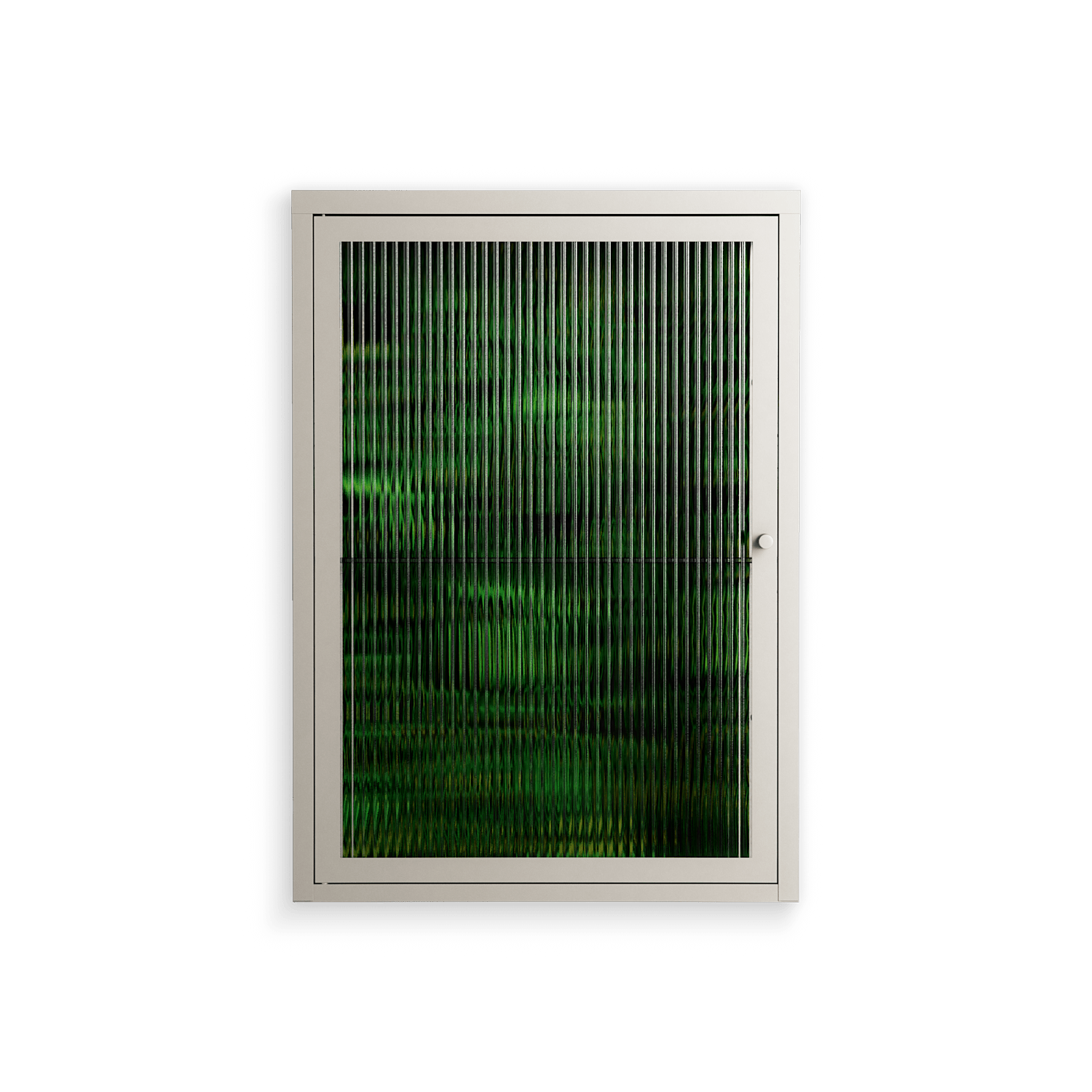 Wottosque Green - Wall Cabinet - Craig Watkins - Pebble - Reeded glass