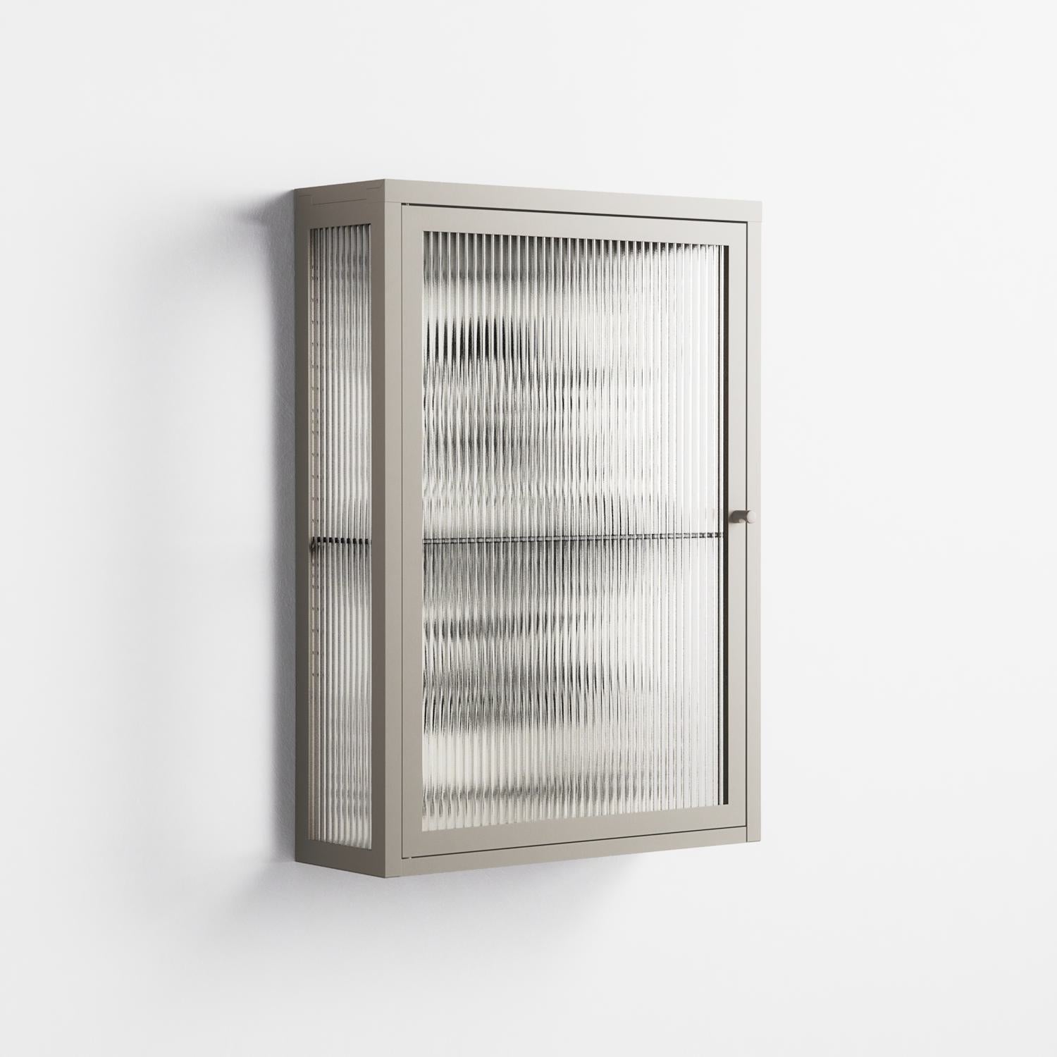 Barbed Bloom - Wall Cabinet - Daphna Sebbane - Pebble - Reeded glass