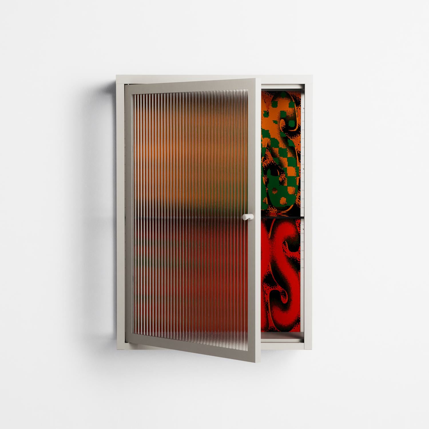 Hours - Wall Cabinet - Oluwasheyi Adebayo - Pebble - Reeded glass