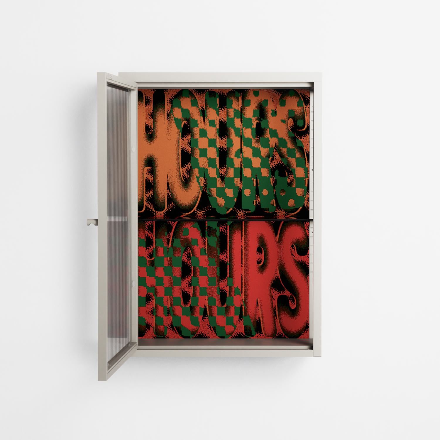 Hours - Wall Cabinet - Oluwasheyi Adebayo - Pebble - Reeded glass