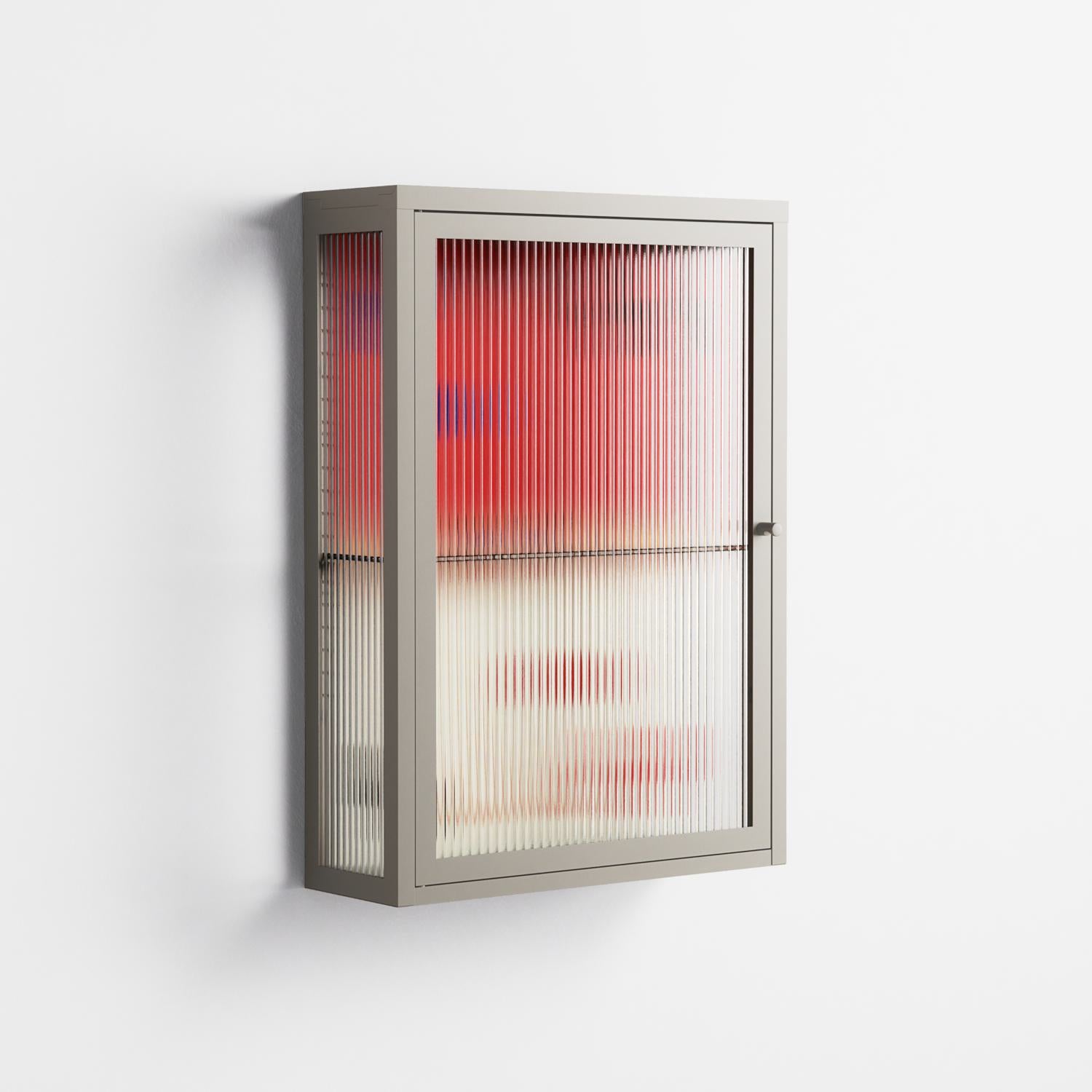 Parallel Mirage - Wall Cabinet - Oluwasheyi Adebayo - Pebble - Reeded glass