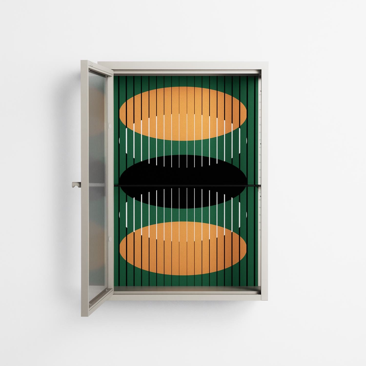 Soul Split - Wall Cabinet - Oluwasheyi Adebayo - Pebble - Reeded glass