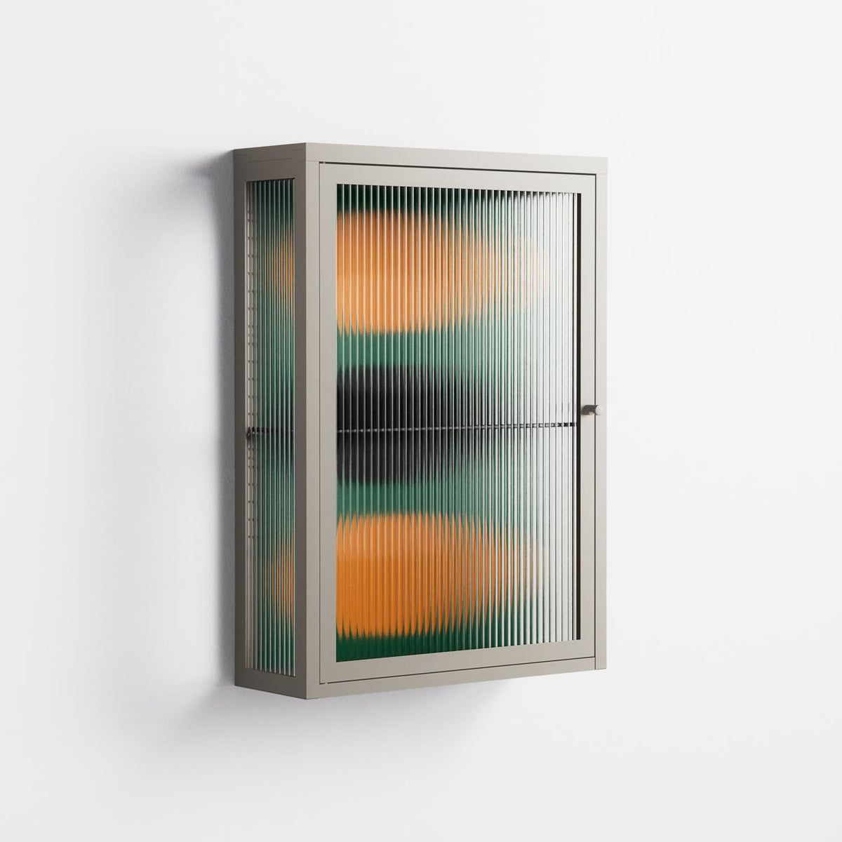 Soul Split - Wall Cabinet - Oluwasheyi Adebayo - Pebble - Reeded glass