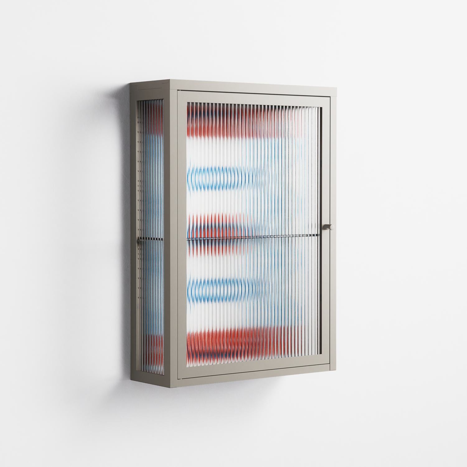 Velvet Dusk - Wall Cabinet - Oluwasheyi Adebayo - Pebble - Reeded glass