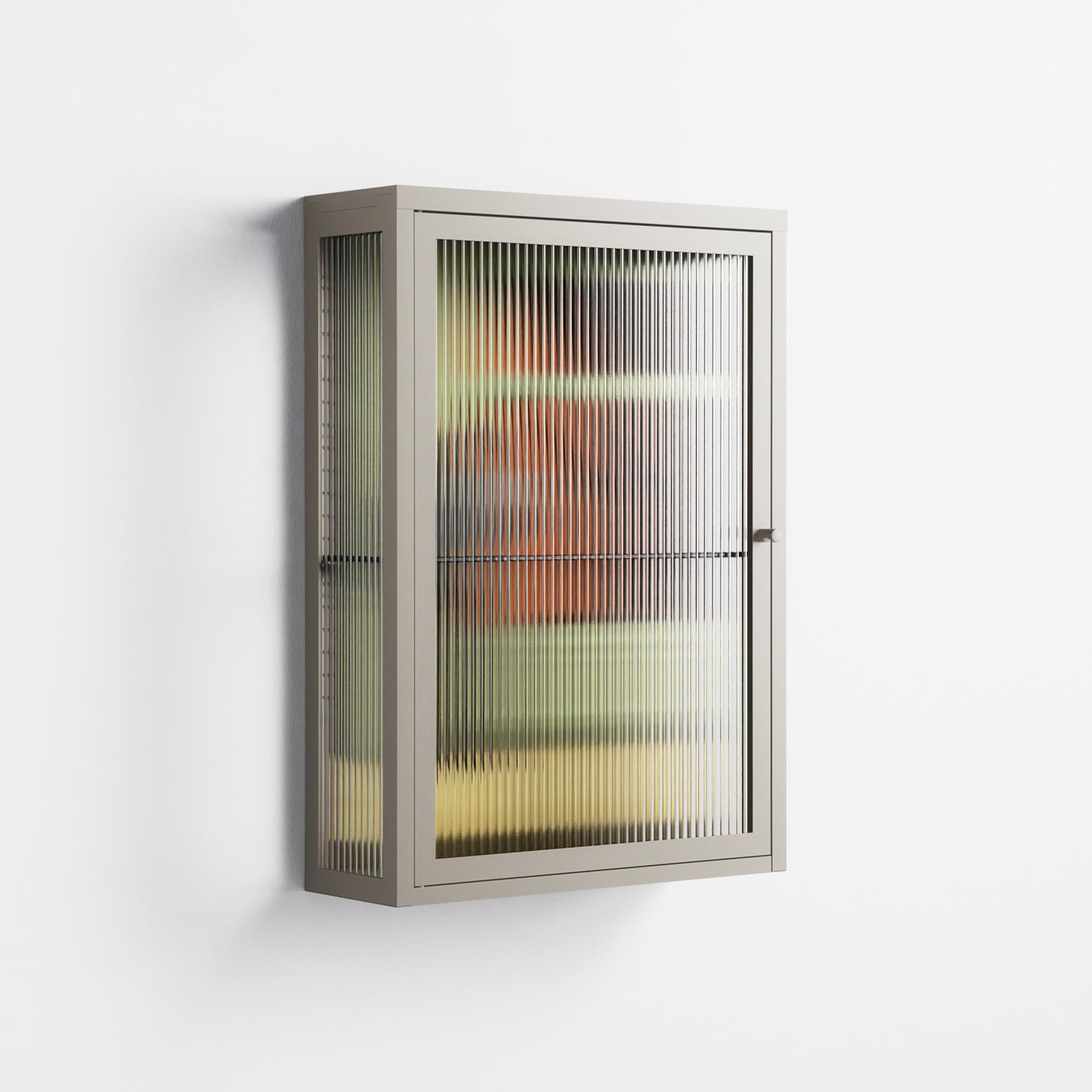 Anonymous Reader - Wall Cabinet - Kristin Eriksson - Pebble - Reeded glass