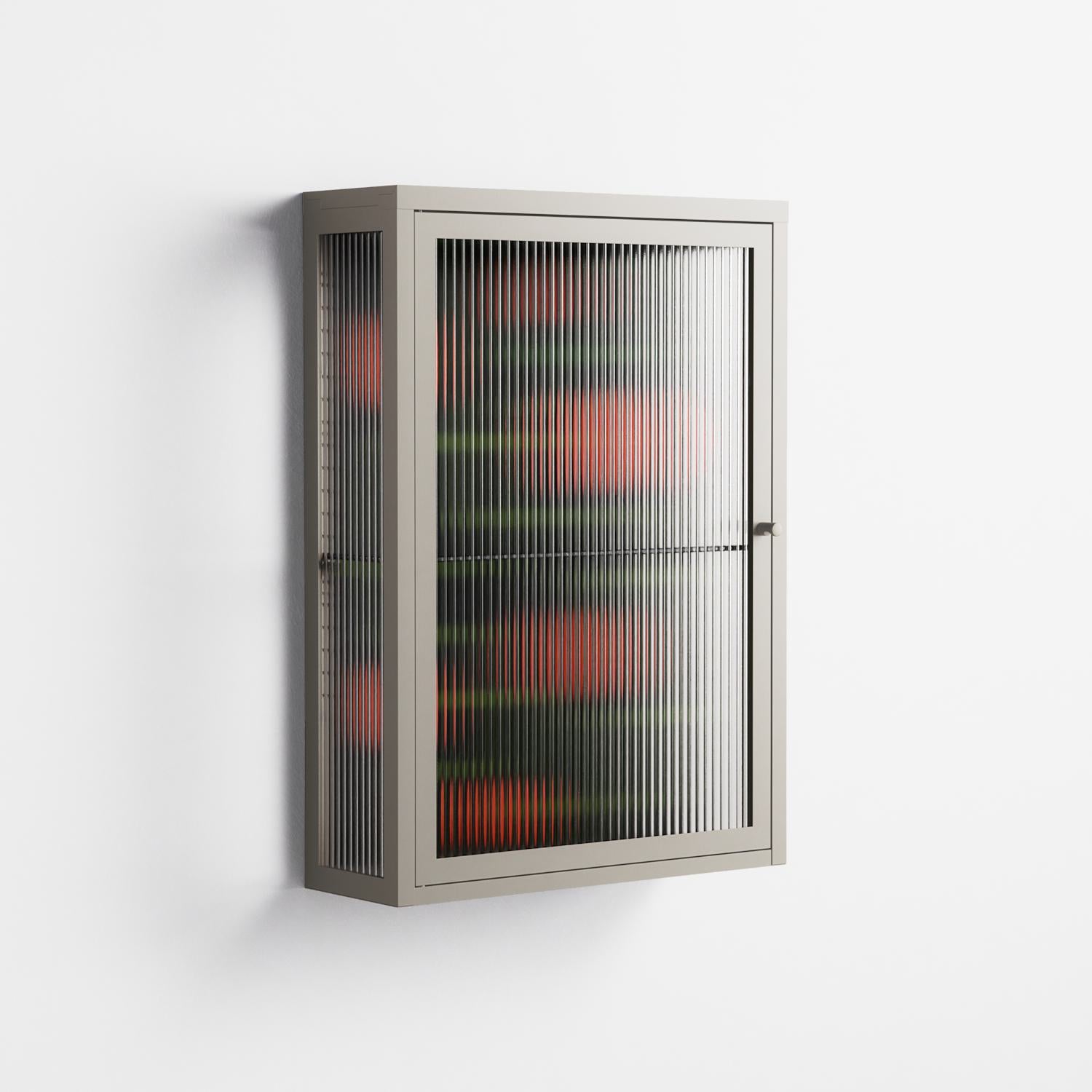 Floral Pipes - Wall Cabinet - Kristin Eriksson - Pebble - Reeded glass