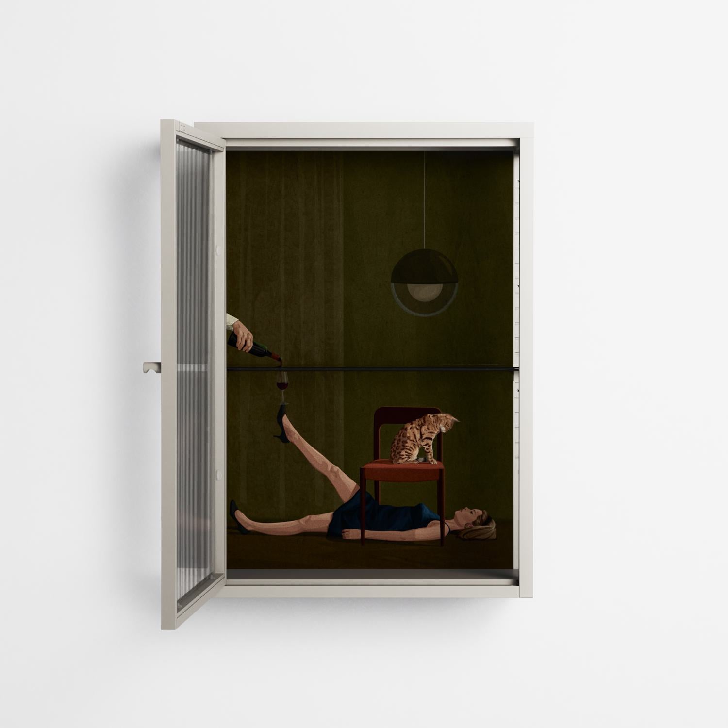 Friday Night Rituals - Wall Cabinet - Kristin Eriksson - Pebble - Reeded glass