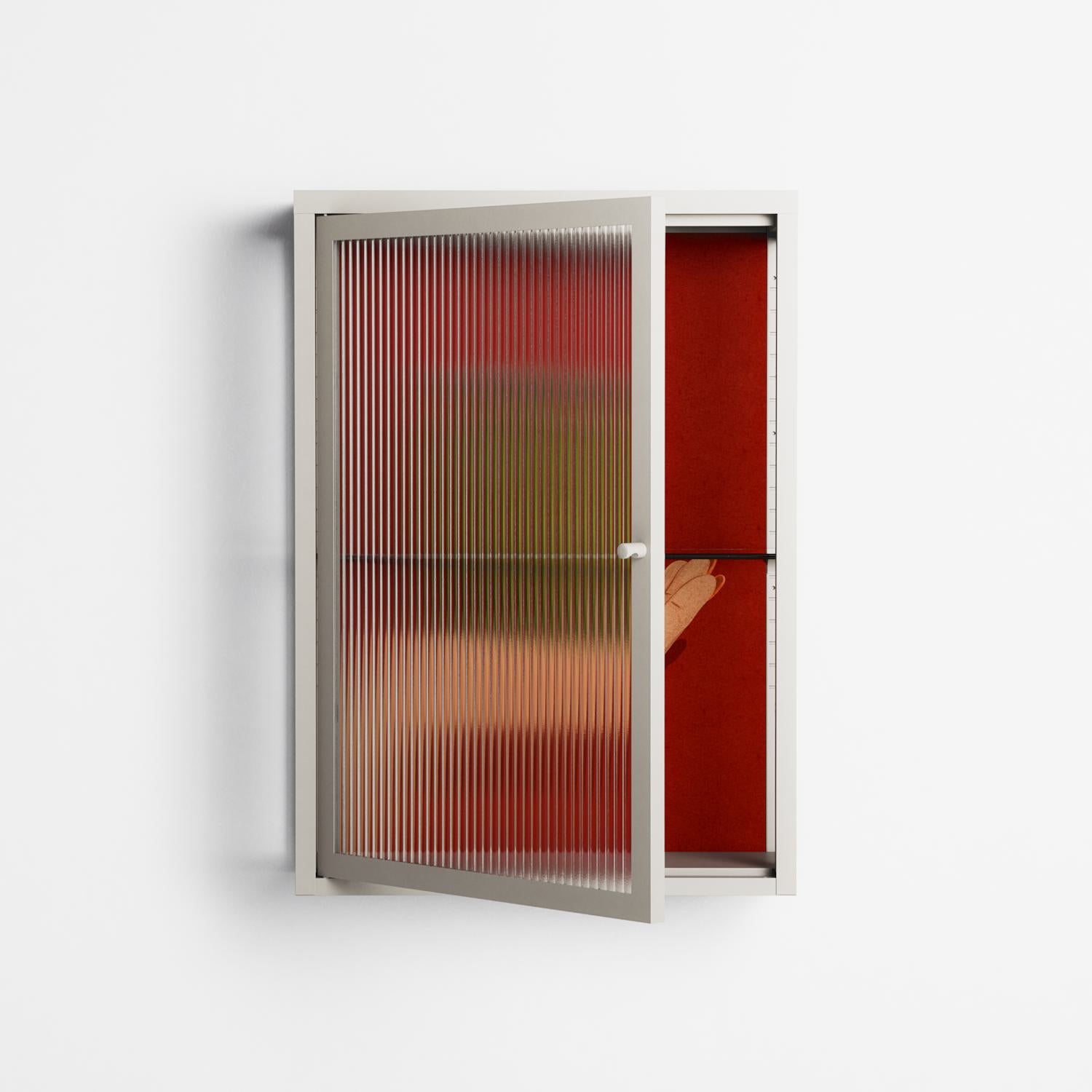 Pickles - Wall Cabinet - Kristin Eriksson - Pebble - Reeded glass