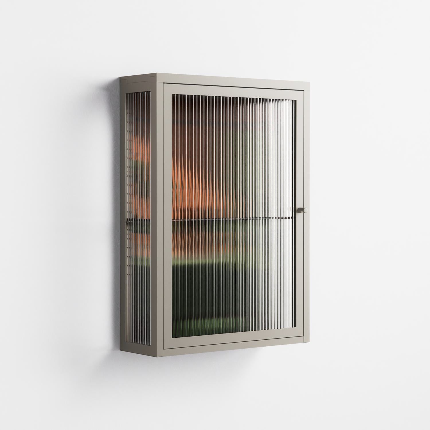 Bad Omen - Wall Cabinet - Kristin Eriksson - Pebble - Reeded glass