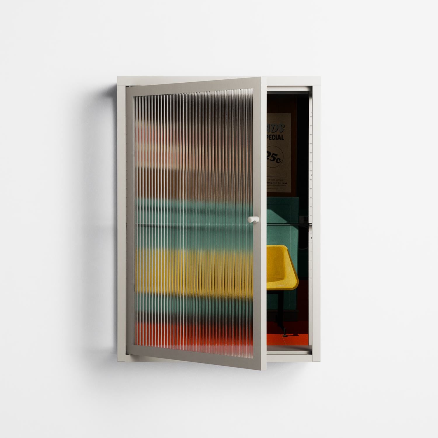 Have You Seen Bert - Wall Cabinet - Kristin Eriksson - Pebble - Reeded glass
