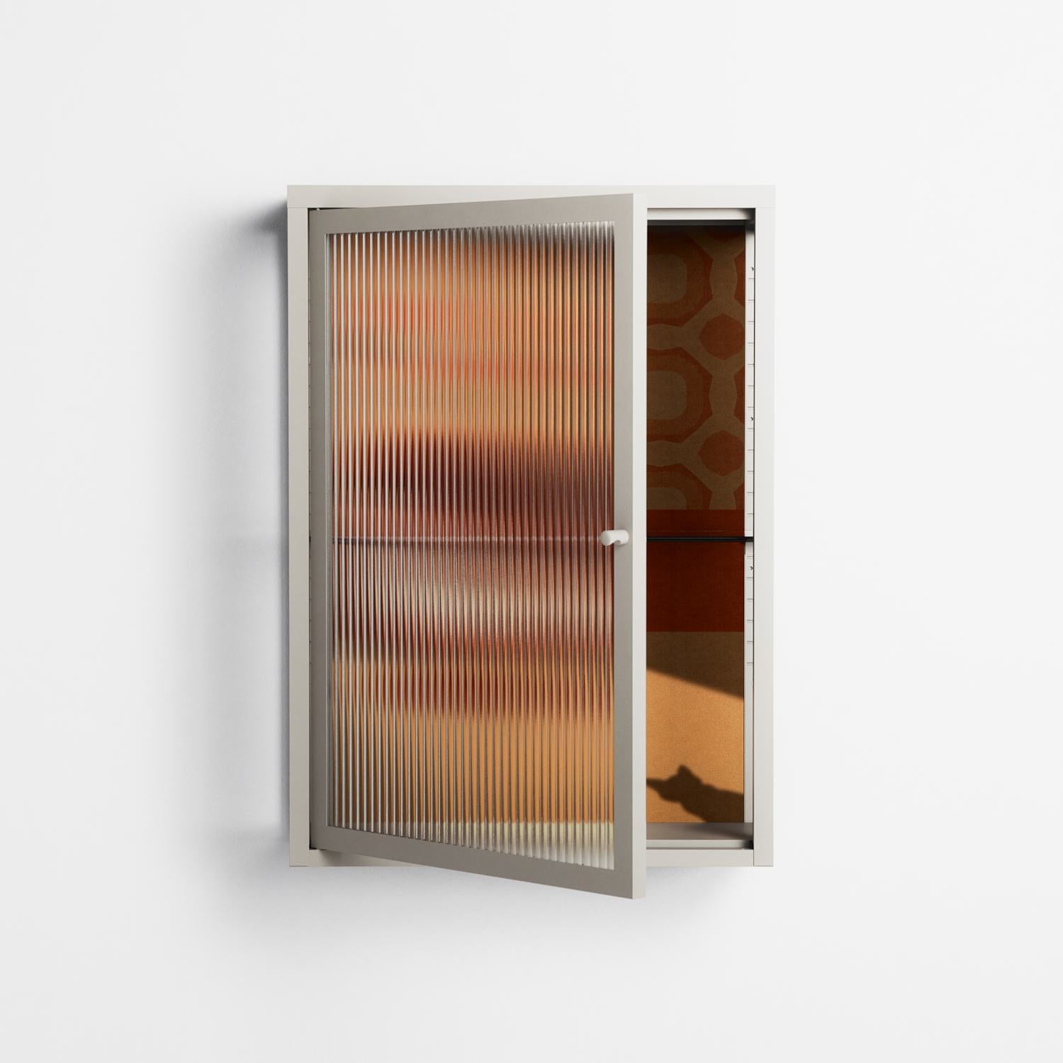 Women In Ballchair - Wall Cabinet - Kristin Eriksson - Pebble - Reeded glass