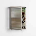 As The Rain Falls - Wall Cabinet - Sophie Goudman-Peachey - Pebble - Reeded glass