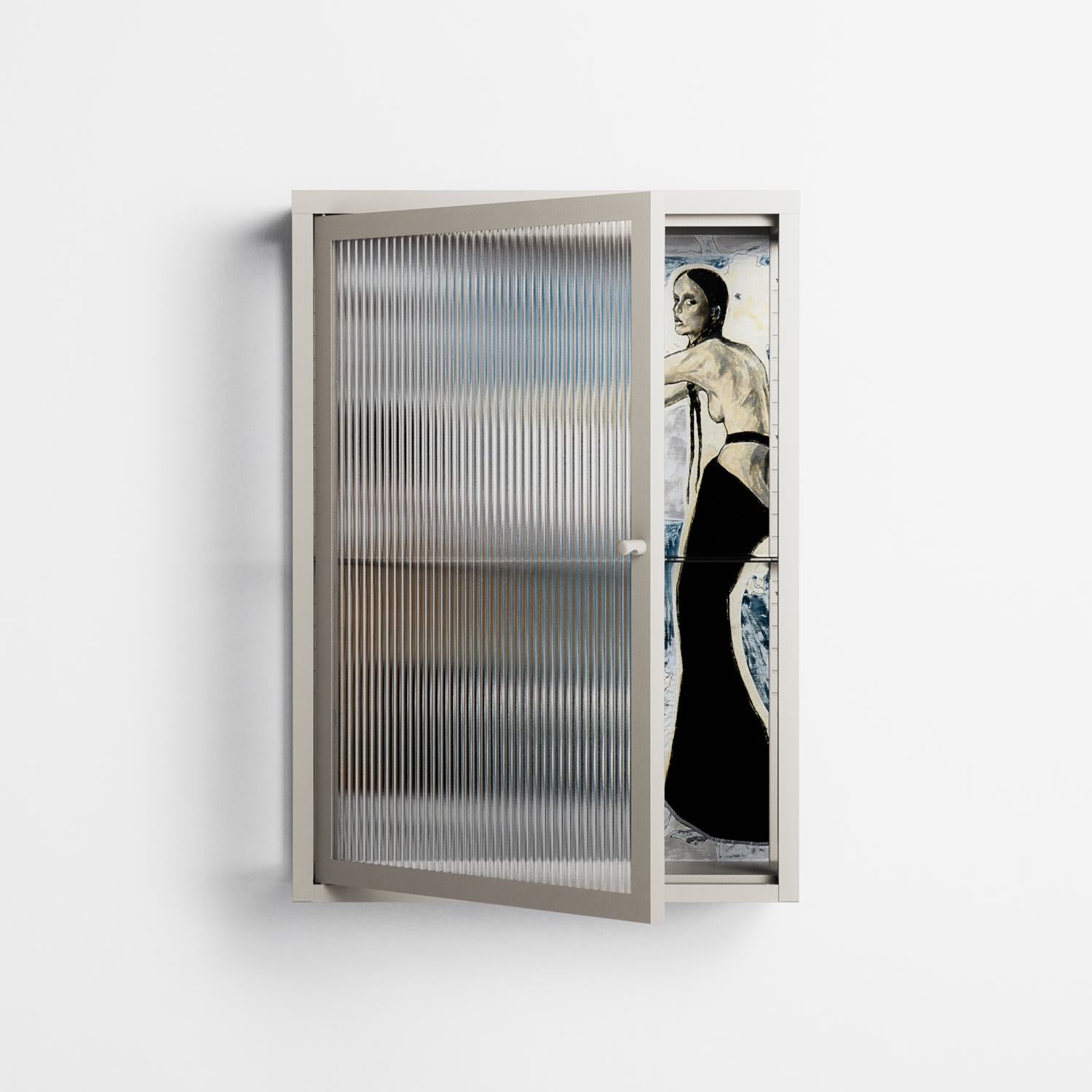Balance - Wall Cabinet - Sophie Goudman-Peachey - Pebble - Reeded glass