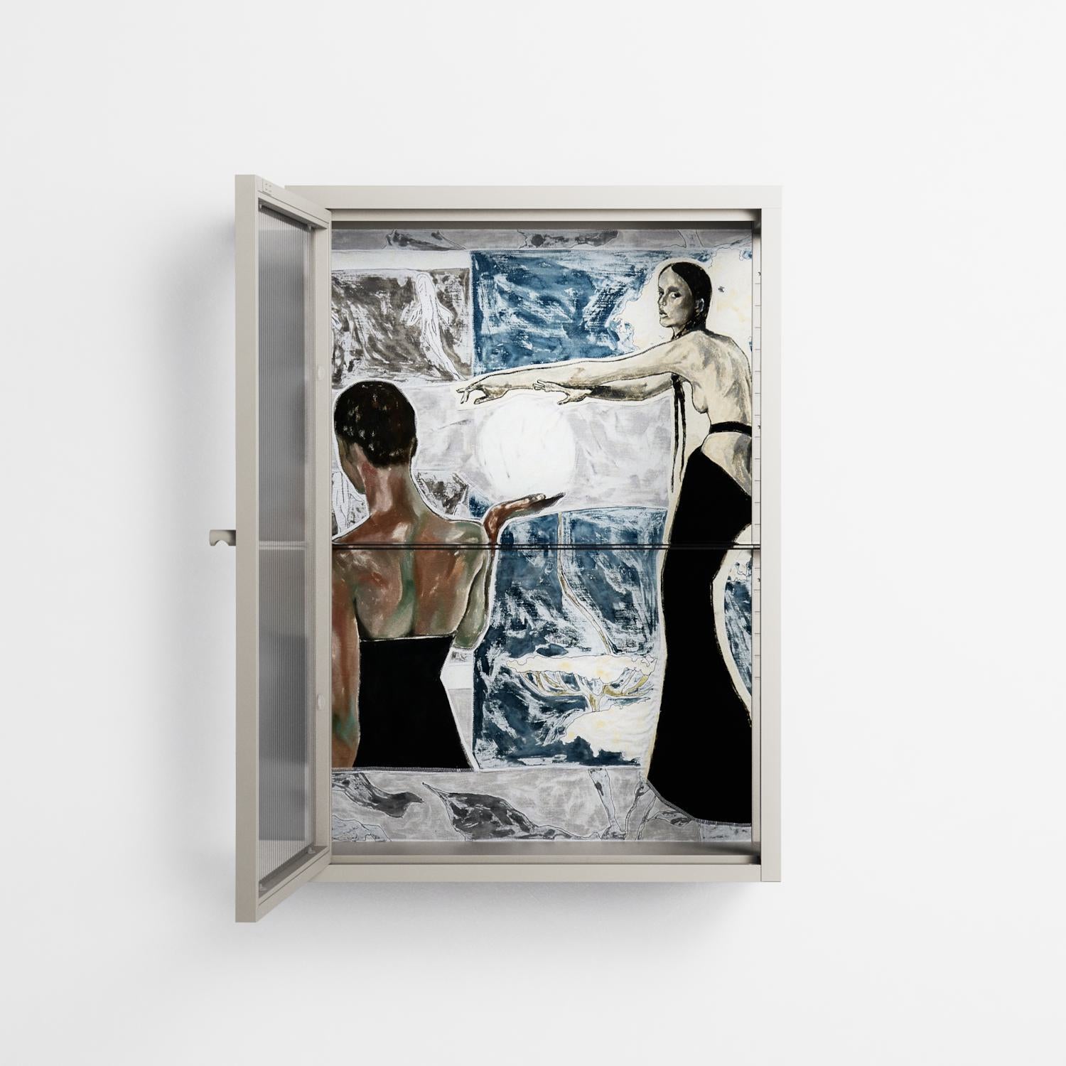Balance - Wall Cabinet - Sophie Goudman-Peachey - Pebble - Reeded glass