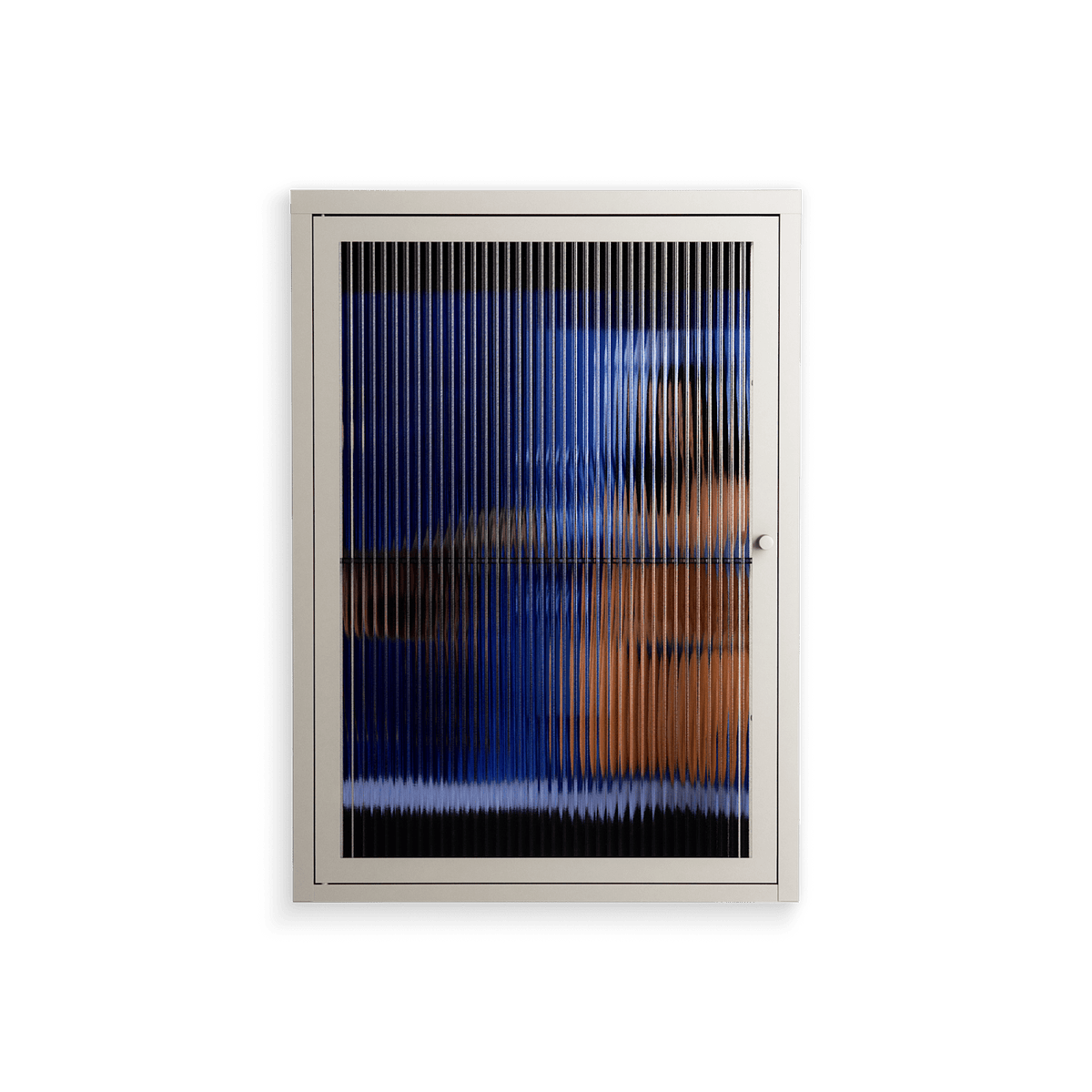 Blue Velvet - Wall Cabinet - Sophie Goudman-Peachey - Pebble - Reeded glass