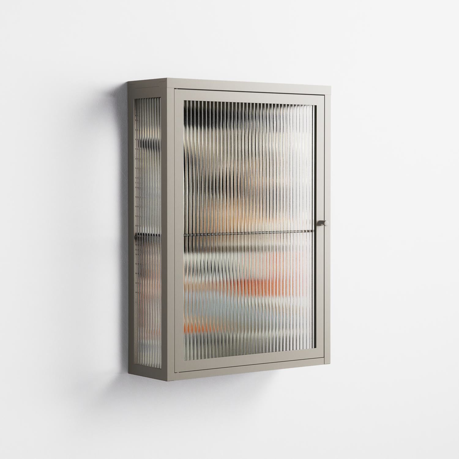 Sweet Far Away - Wall Cabinet - Sophie Goudman-Peachey - Pebble - Reeded glass