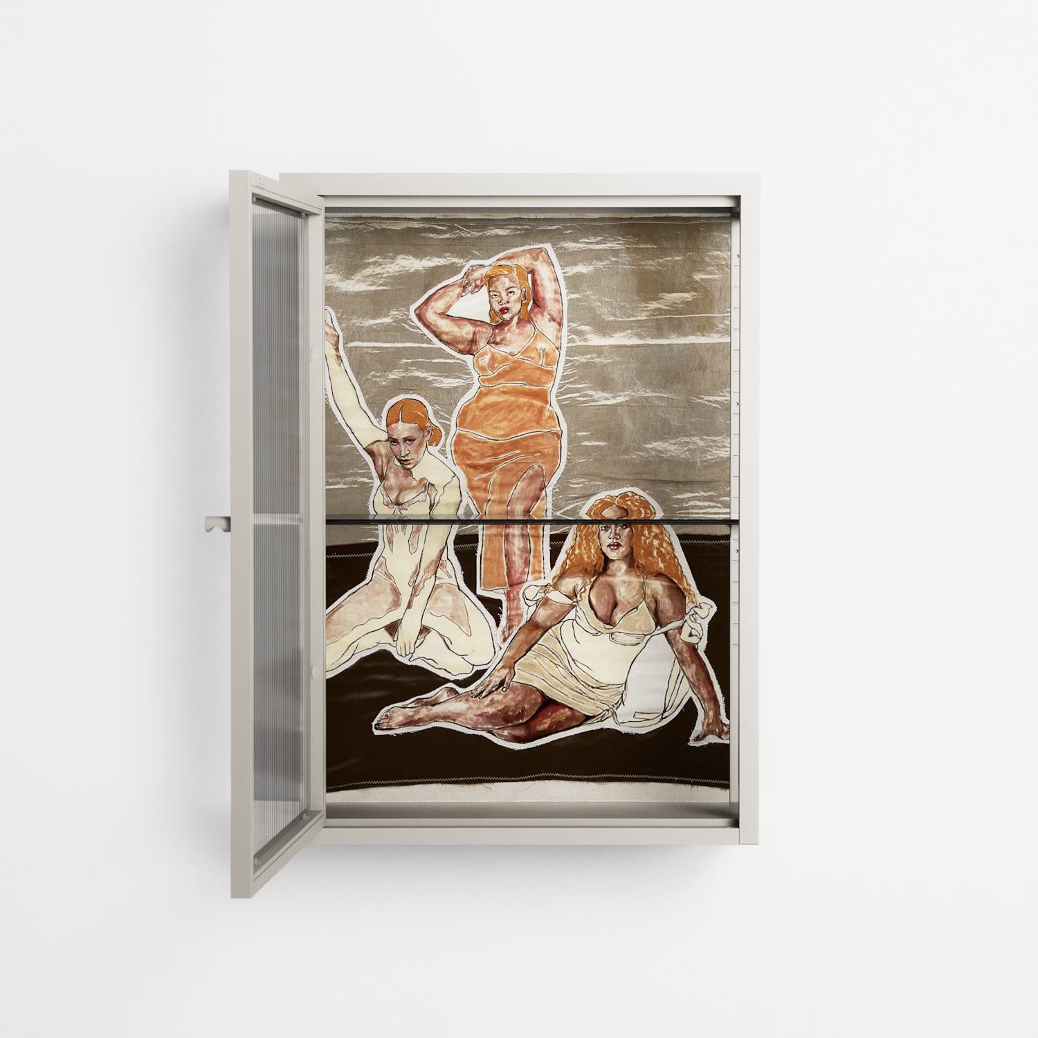 We Are Who We Are - Wall Cabinet - Sophie Goudman-Peachey - Pebble - Reeded glass