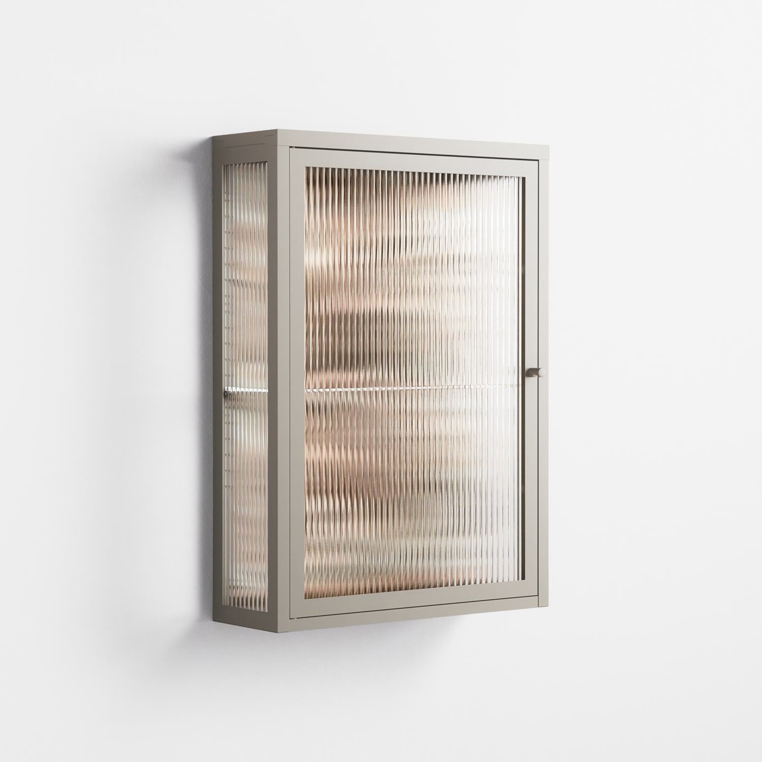 Delight Pink - Wall Cabinet - Diana Catchpole - Pebble - Reeded glass