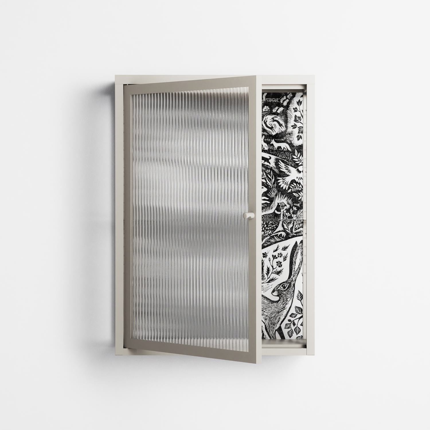 Flight Of Fancy - Wall Cabinet - Diana Catchpole - Pebble - Reeded glass
