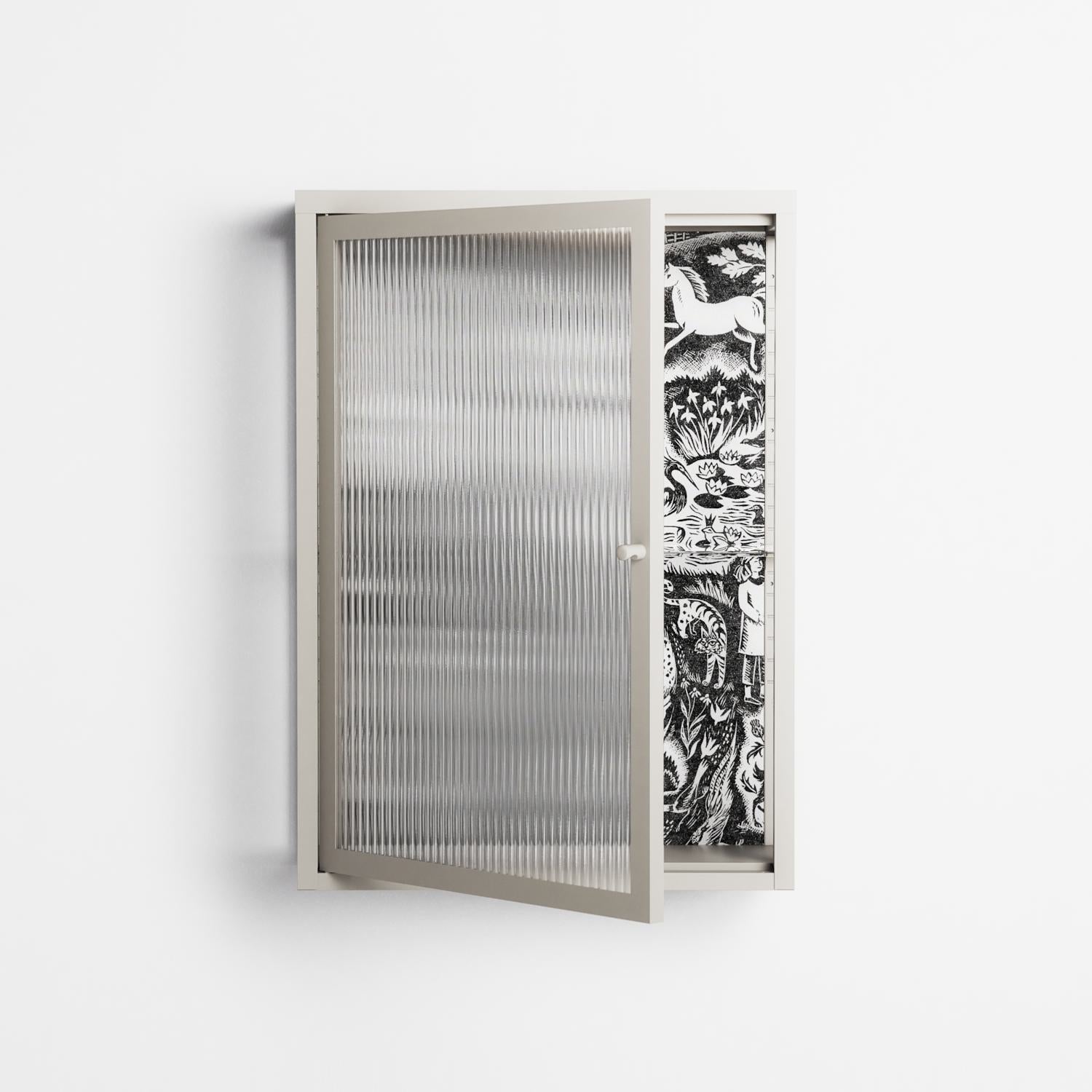 Flight Of Fancy 3 - Wall Cabinet - Diana Catchpole - Pebble - Reeded glass