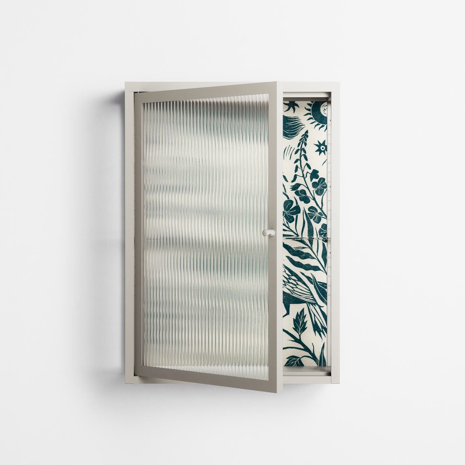 Ode to Summer 3 - Wall Cabinet - Diana Catchpole - Pebble - Reeded glass