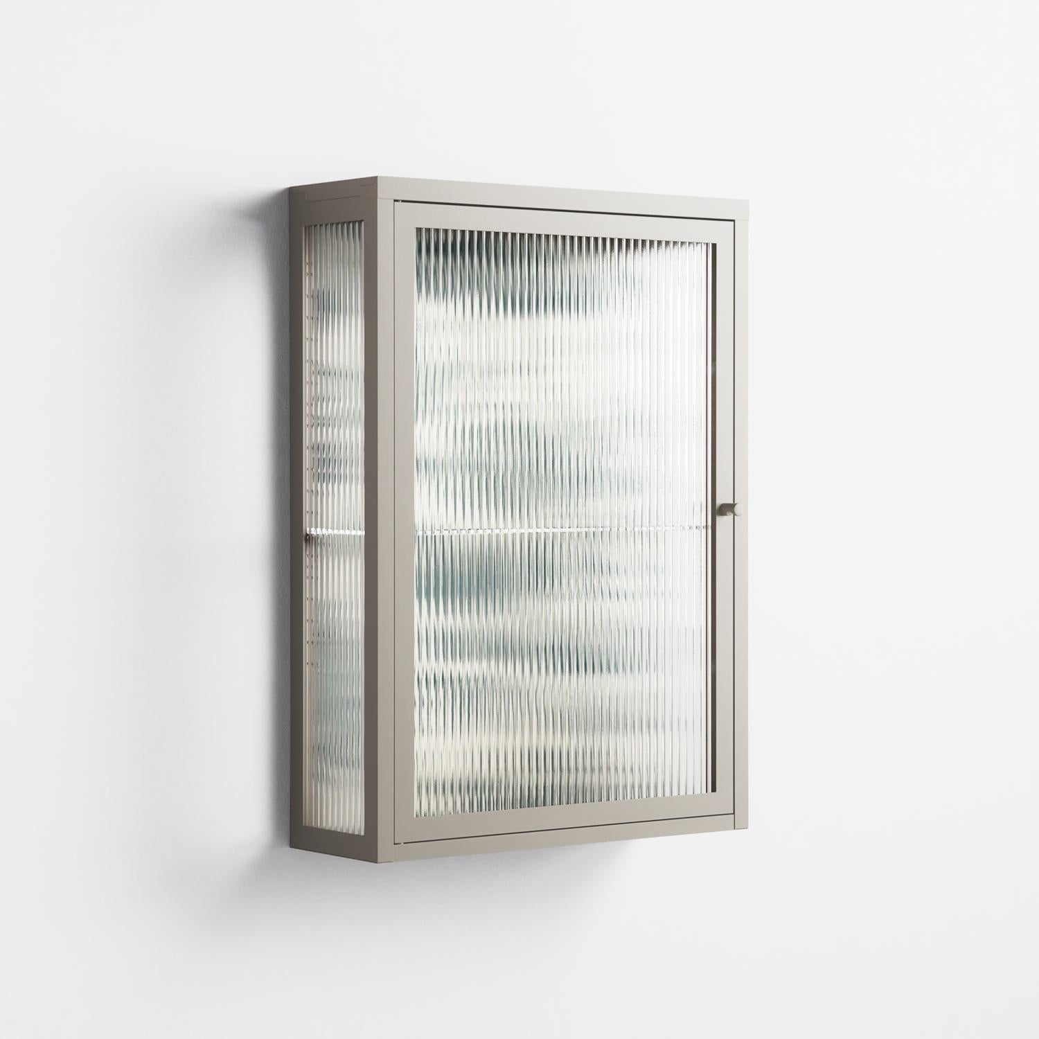 Ode to Summer 3 - Wall Cabinet - Diana Catchpole - Pebble - Reeded glass