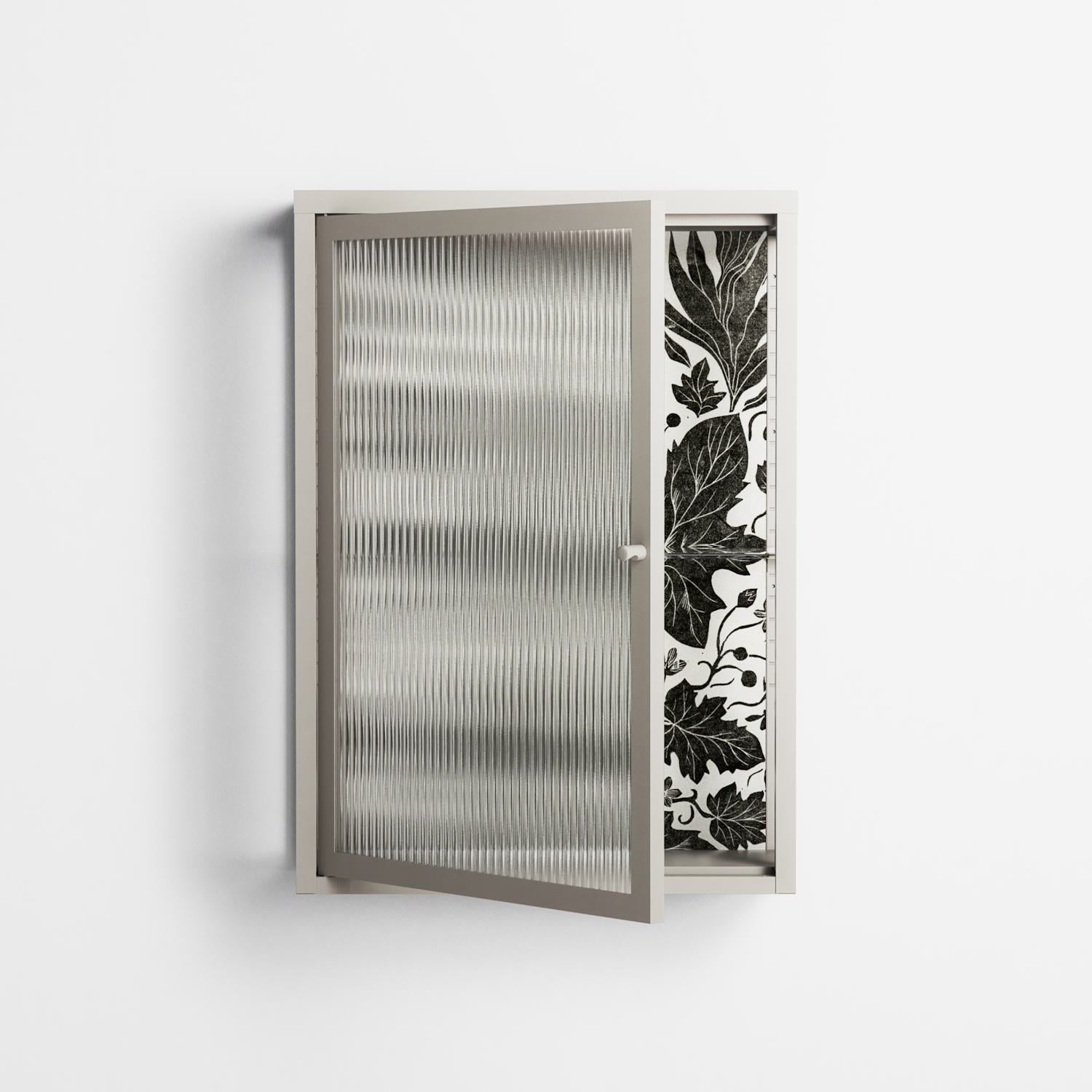 Ode to Summer 4 - Wall Cabinet - Diana Catchpole - Pebble - Reeded glass