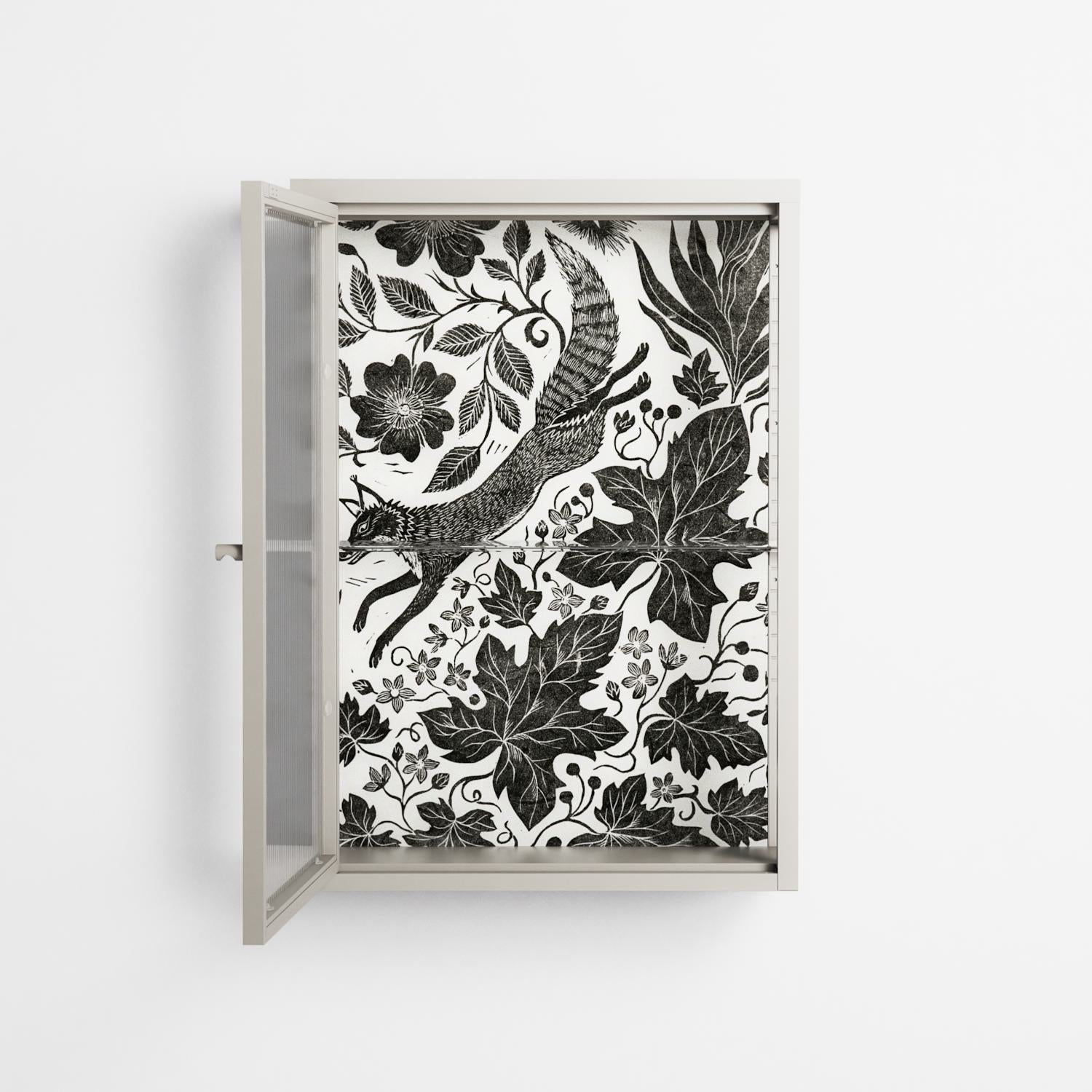 Ode to Summer 4 - Wall Cabinet - Diana Catchpole - Pebble - Reeded glass