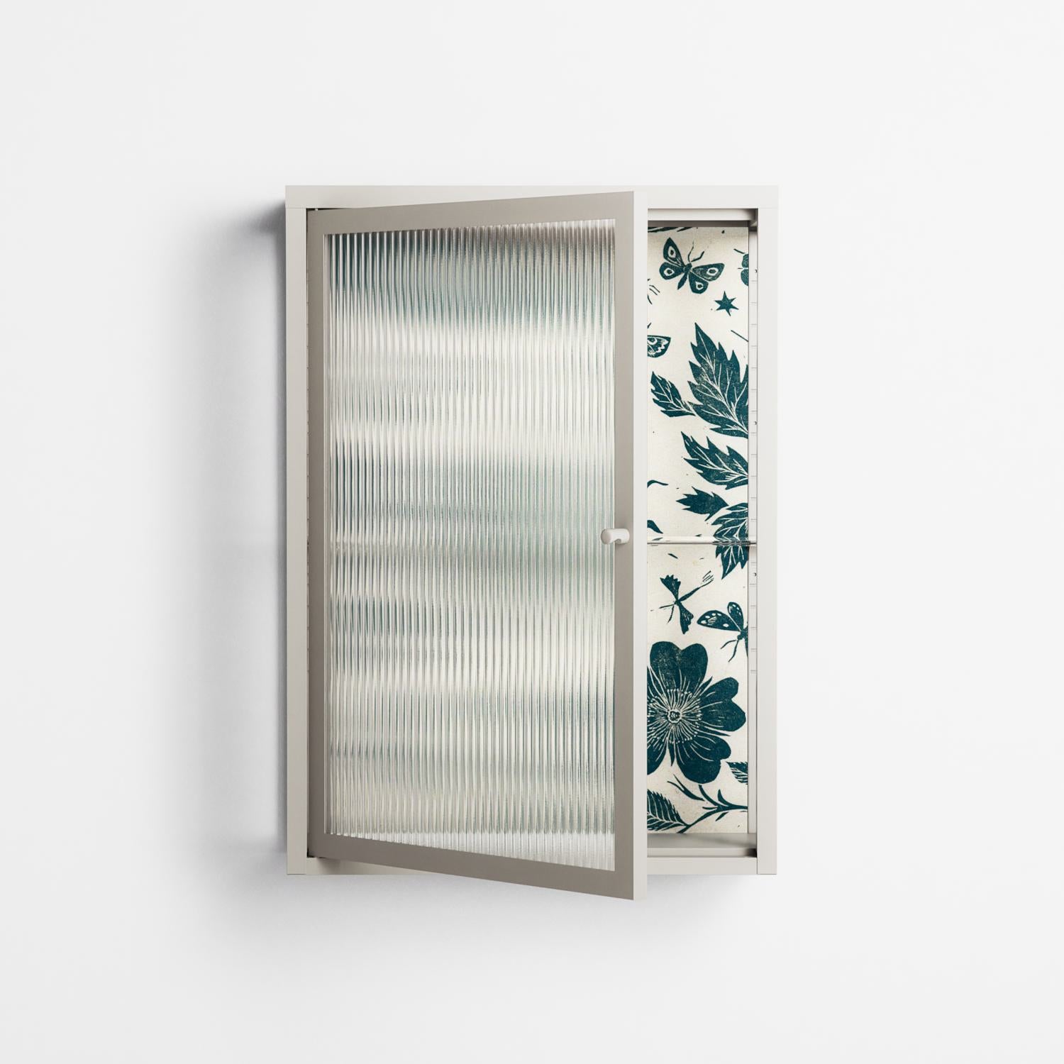 Ode to Summer 6 - Wall Cabinet - Diana Catchpole - Pebble - Reeded glass