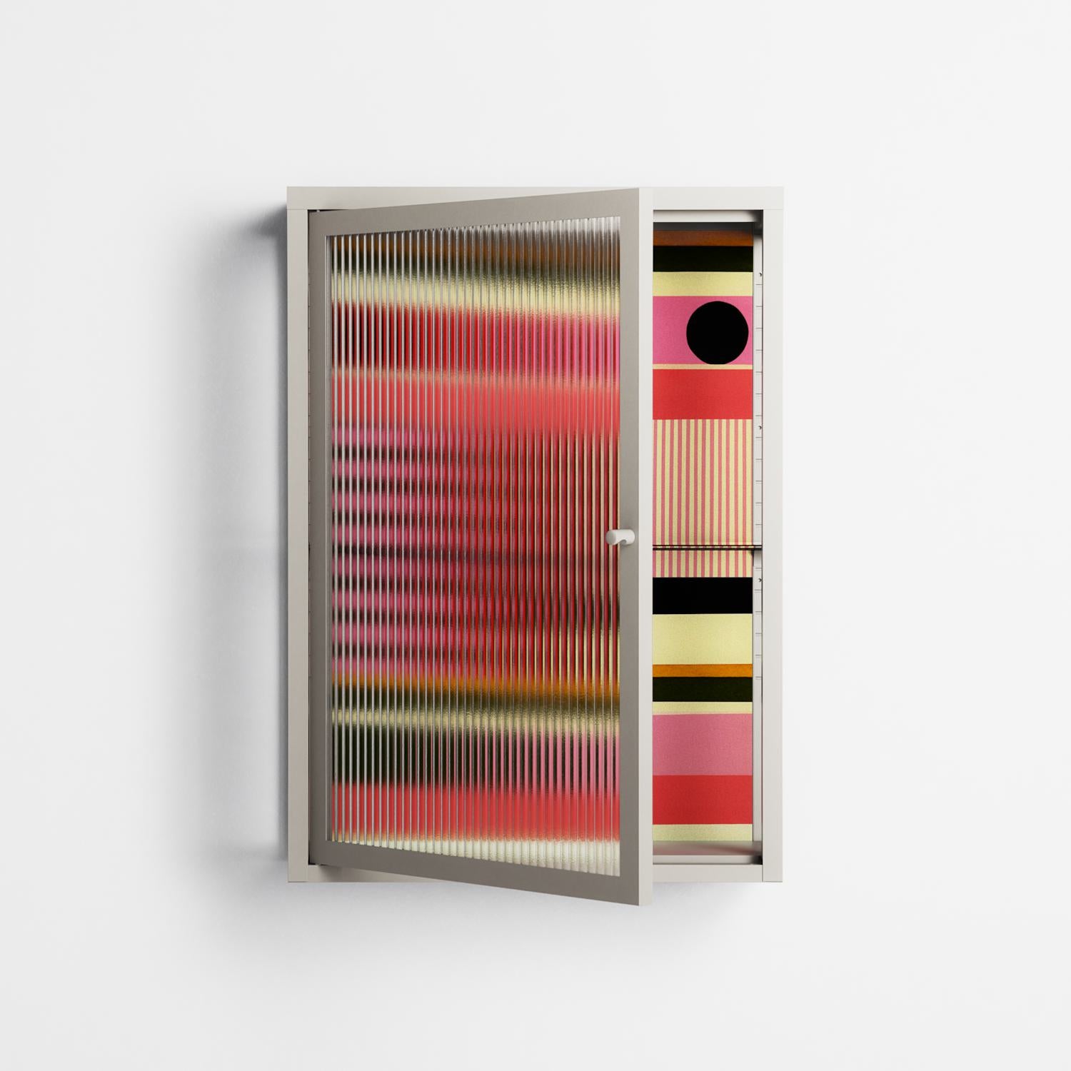 Harmonic - Wall Cabinet - Rikki Hewitt - Pebble - Reeded glass