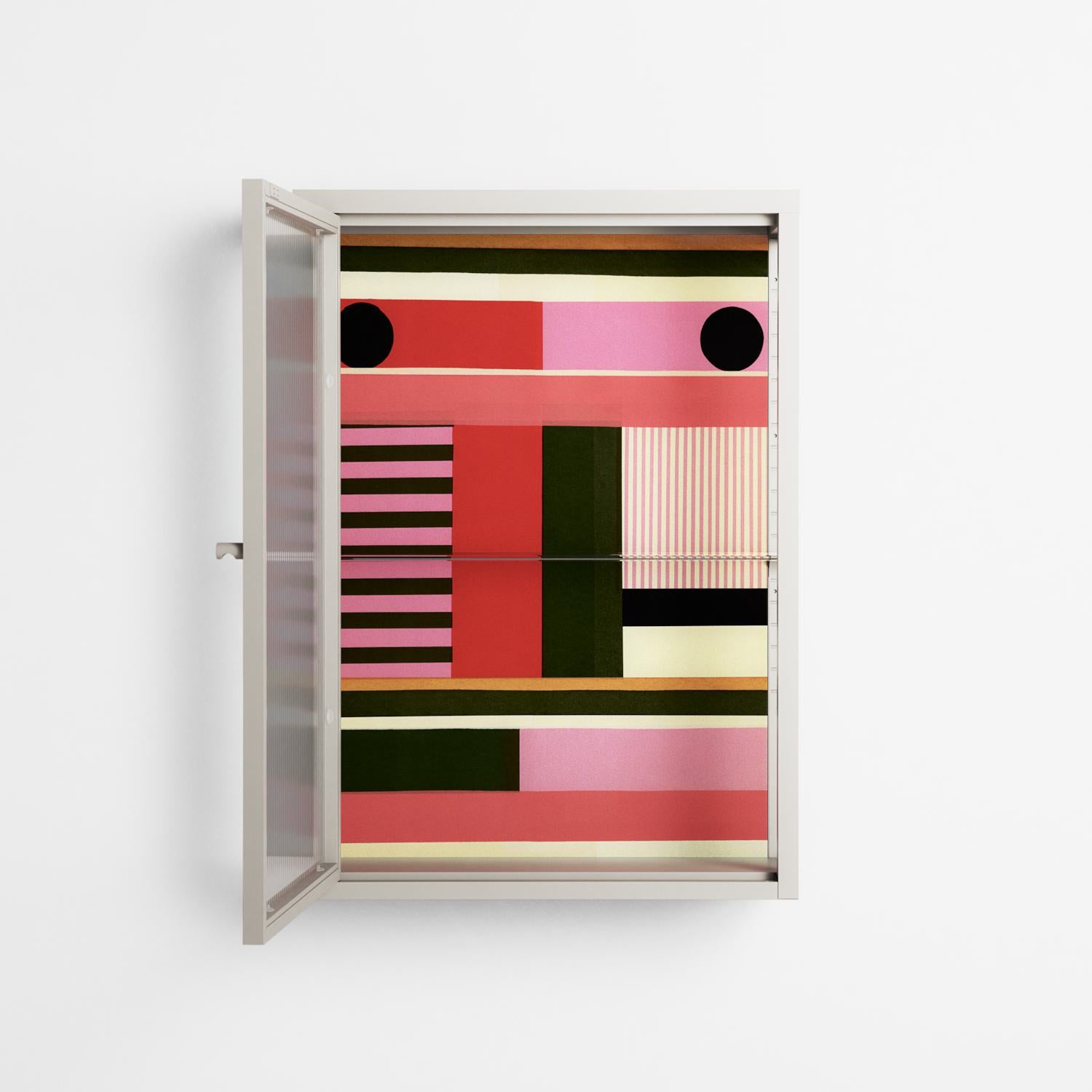 Harmonic - Wall Cabinet - Rikki Hewitt - Pebble - Reeded glass