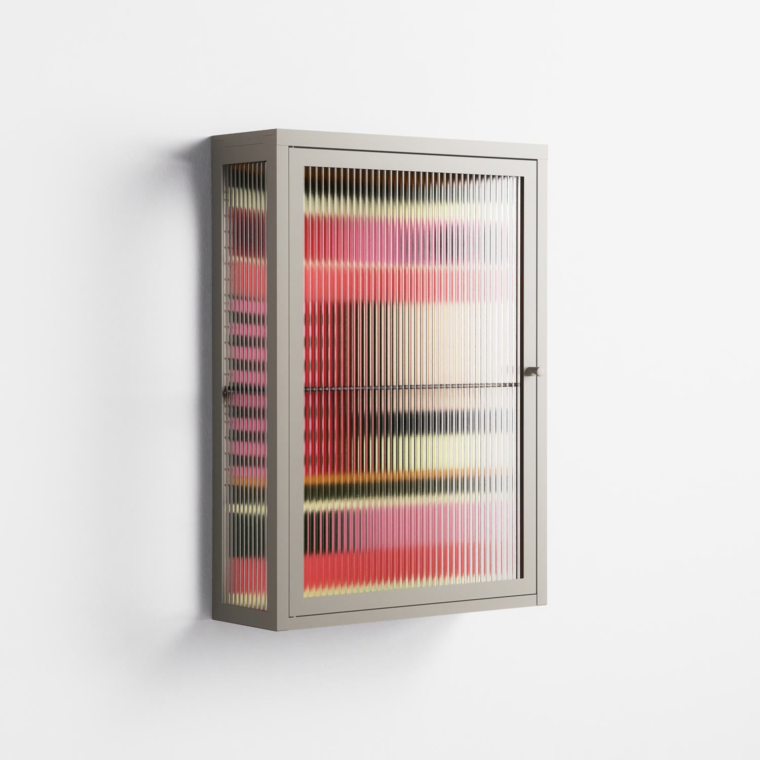 Harmonic - Wall Cabinet - Rikki Hewitt - Pebble - Reeded glass