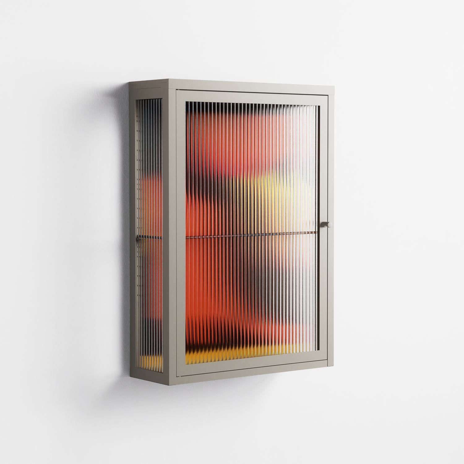 Swift - Wall Cabinet - Rikki Hewitt - Pebble - Reeded glass