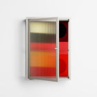 Turnstile - Wall Cabinet - Rikki Hewitt - Pebble - Reeded glass