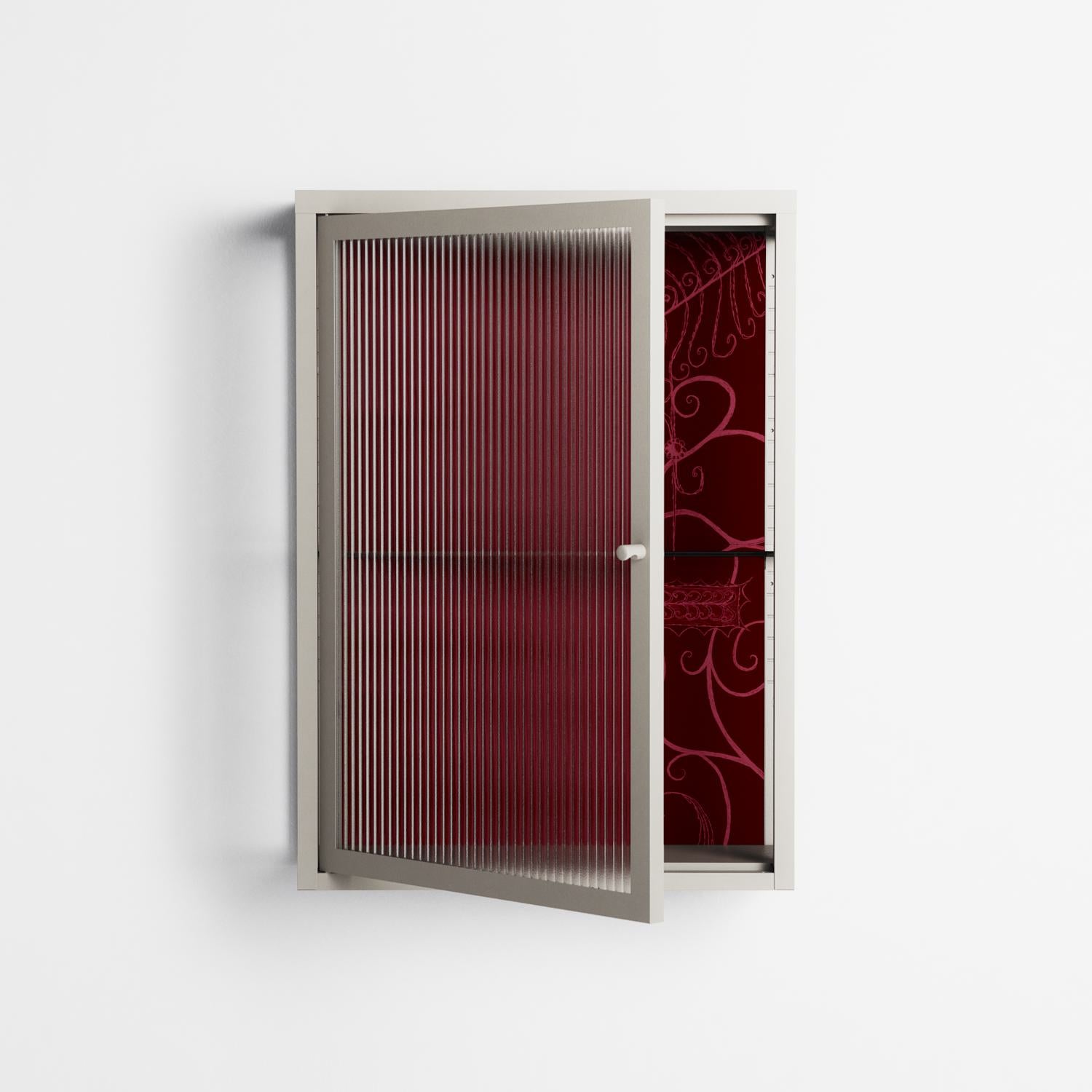 Ornaments - Wall Cabinet - Naia Escribano - Pebble - Reeded glass