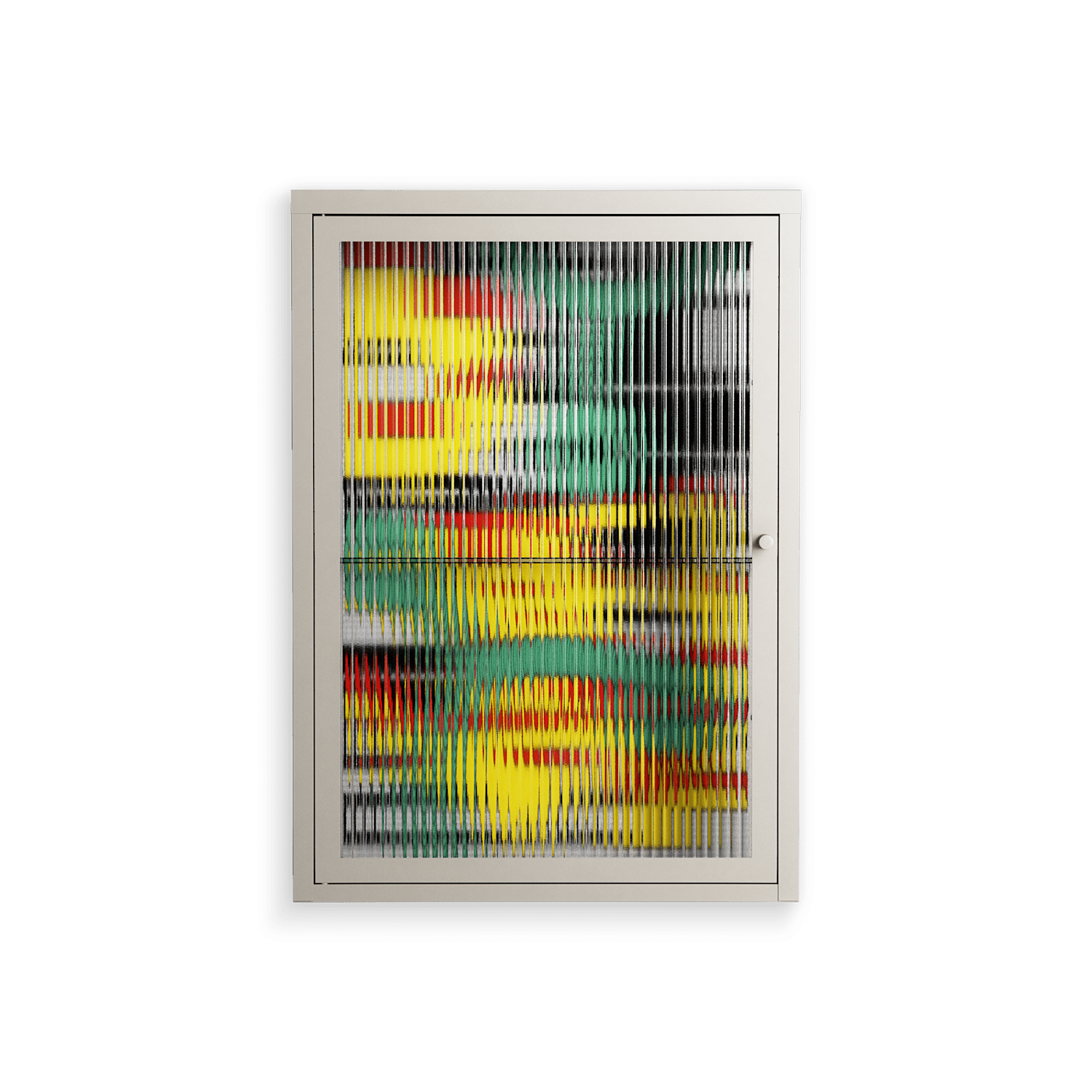 Maps - Wall Cabinet - Naia Escribano - Pebble - Reeded glass