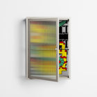 Maps - Wall Cabinet - Naia Escribano - Pebble - Reeded glass
