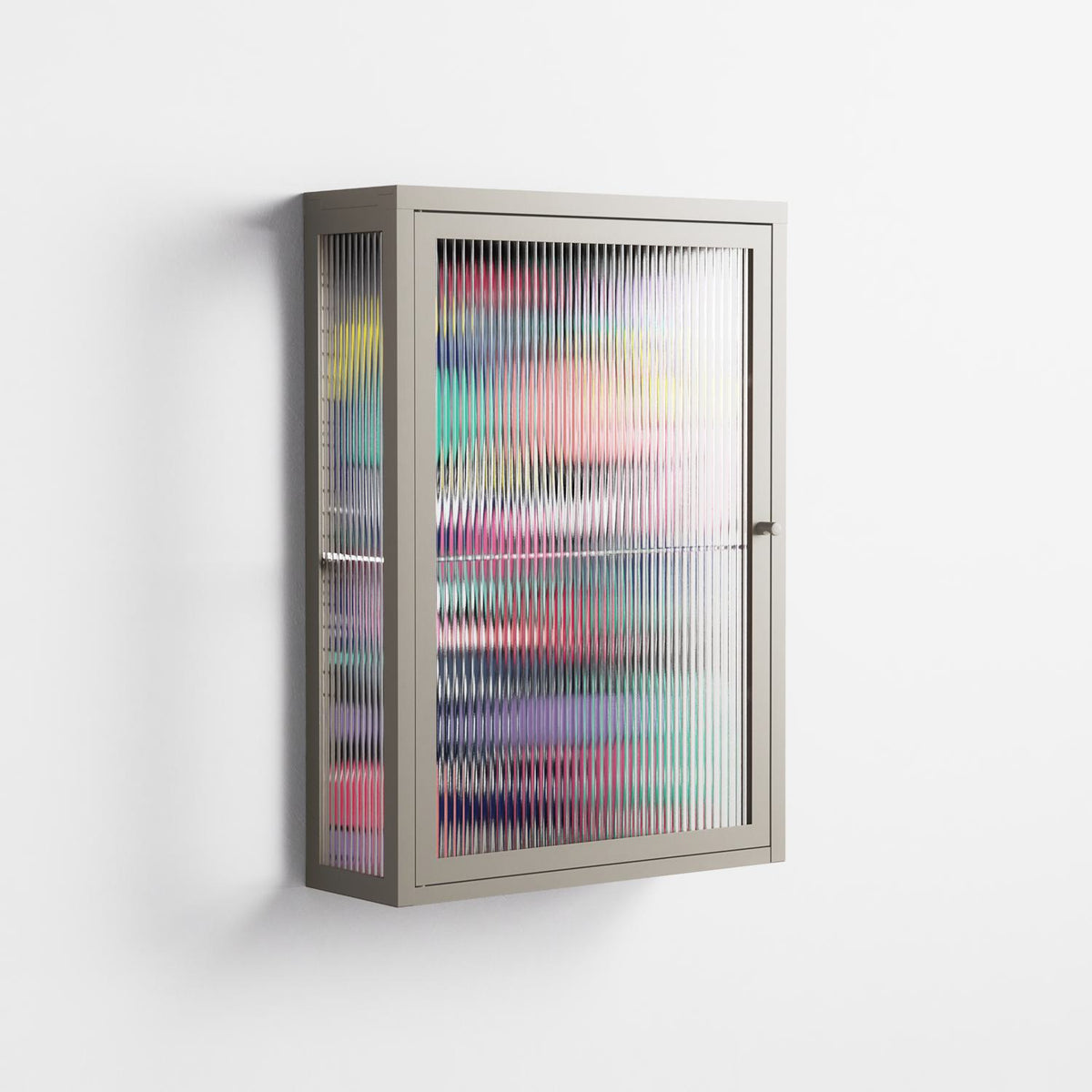 Bobsan - Wall Cabinet - Maddalena Fanfani - Pebble - Reeded glass